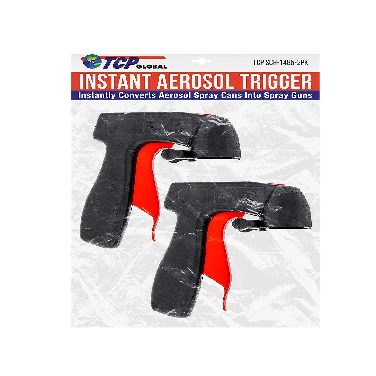 Instant Aerosol Trigger Handle (Pack Of 2), Instantly Converts Spray Cans Into Spray Guns - Full Hand Grip, Reusable, Easy To Cl