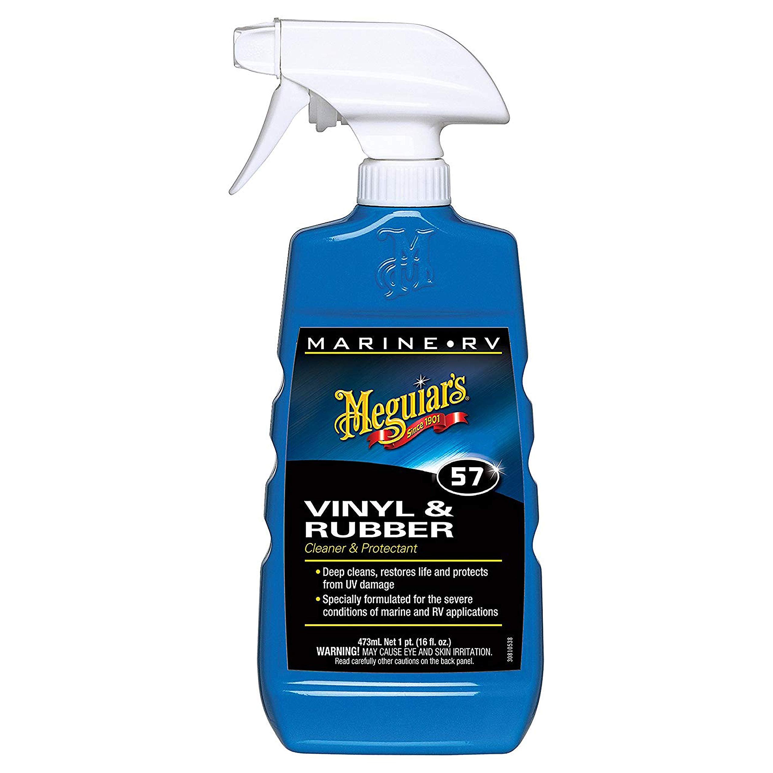 Meguiar's M5716SP Marine/RV Vinyl & Rubber Cleaner & Protectant - 16 Oz Spray Bottle (Packaging May Vary)