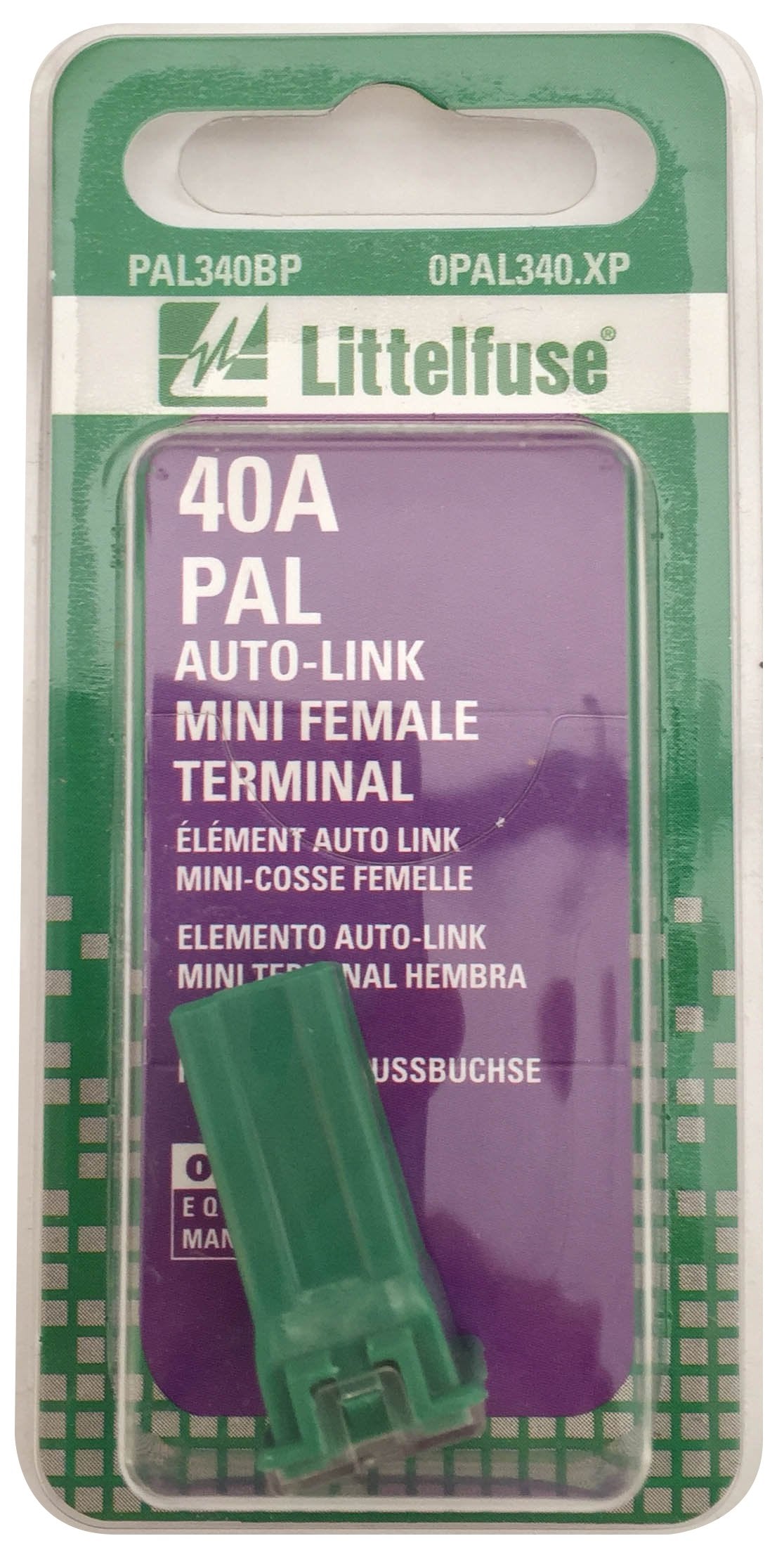 Littelfuse 0PAL340.XP PAL MINI 32 Volt 40 Amp Carded Auto Link Female Fuse
