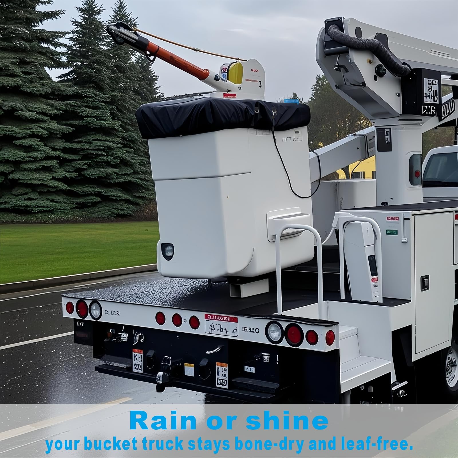 VeyoStories Bucket Truck Cover - Double Layer Oxford Cloth, Fits 1 Man Vinyl Bucket, 28'' x 34'' x 6'', Bucket Truck Accessories