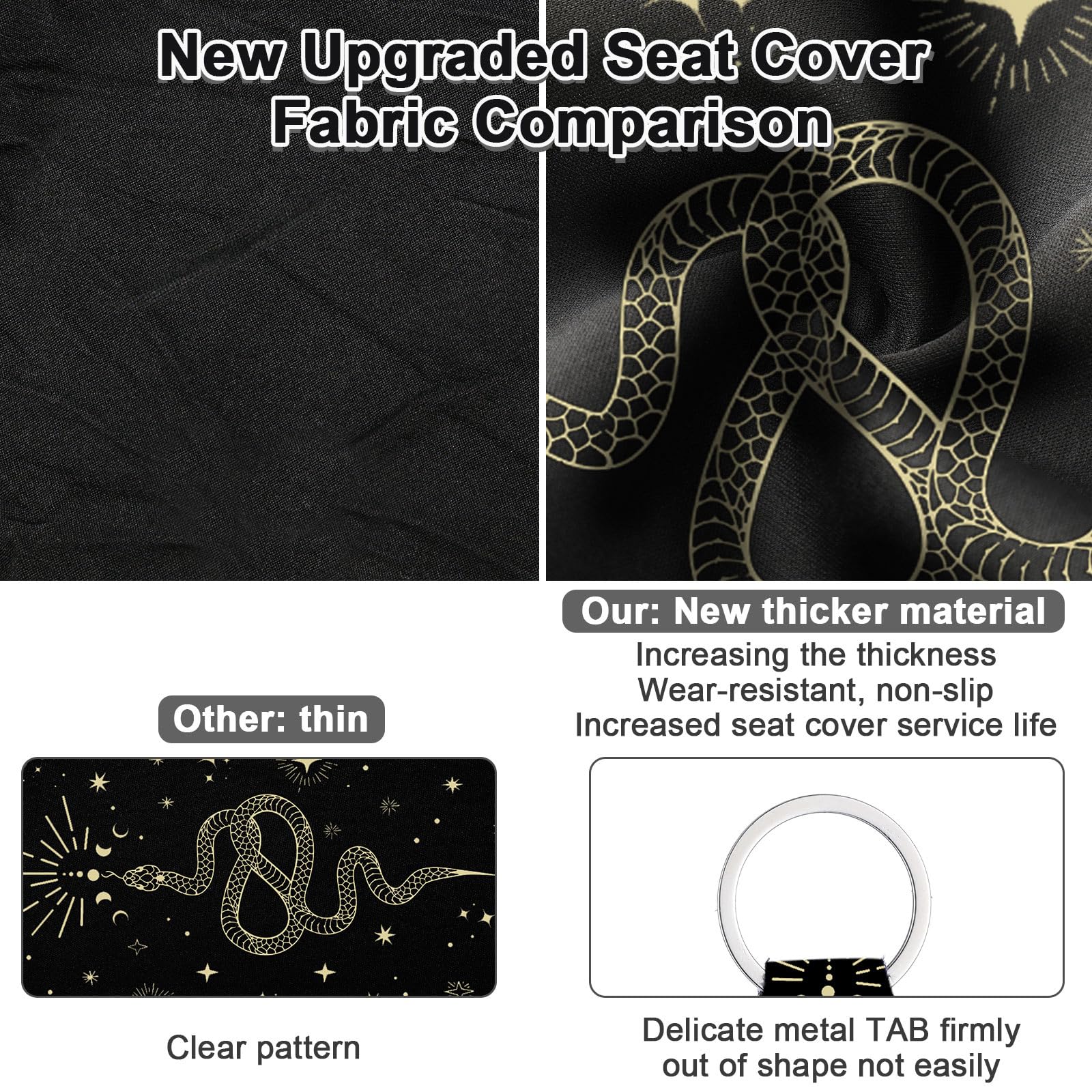 10 Pcs Moon Star Car Seat Covers Full Set Car Accessories for Women Front Seat Cover Steering Wheel Armrest Cover Seat Belt Cove