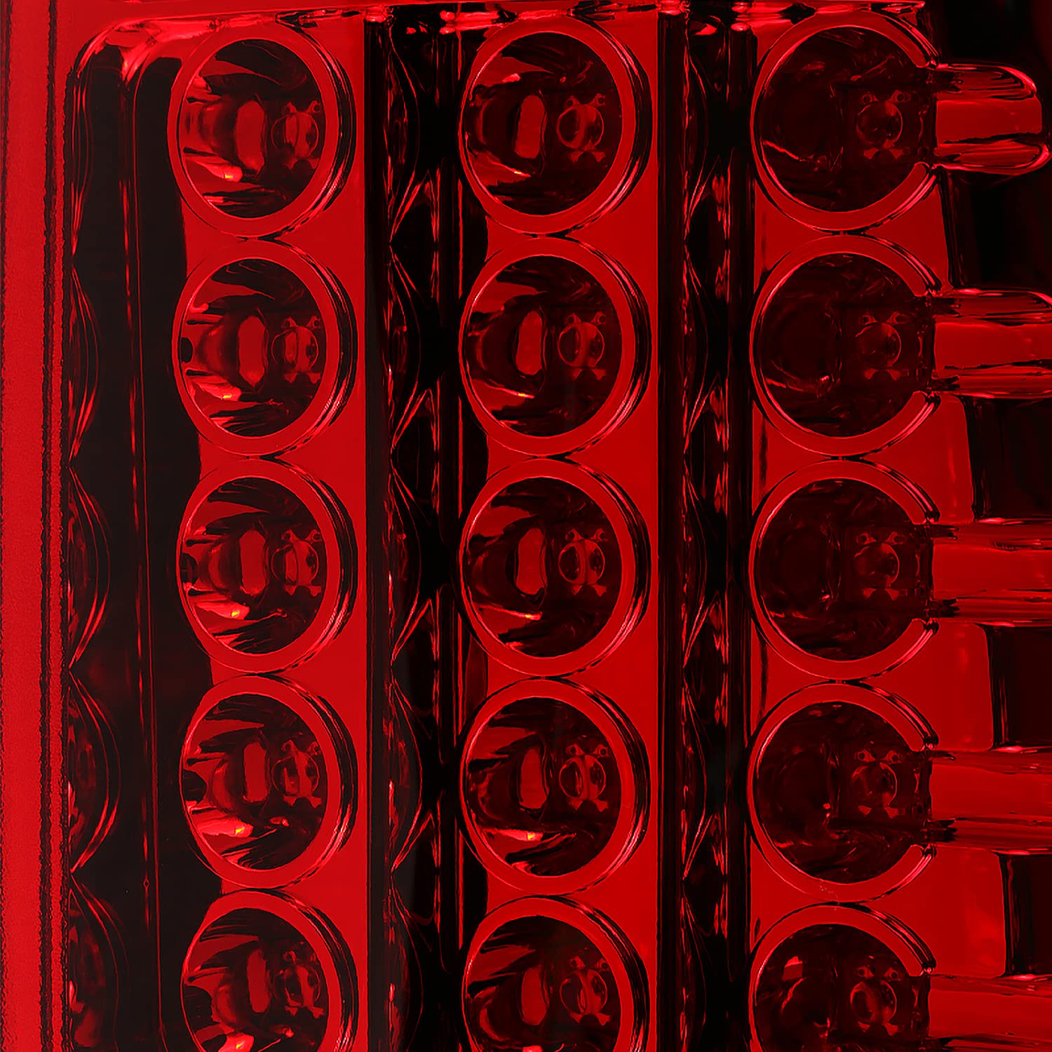 Spec-D Tuning Red Clear Lens LED Tail Lights Compatible with 2008-2016 Ford SuperDuty F250 F350 F450 F550 Left + Right Pair Assembly