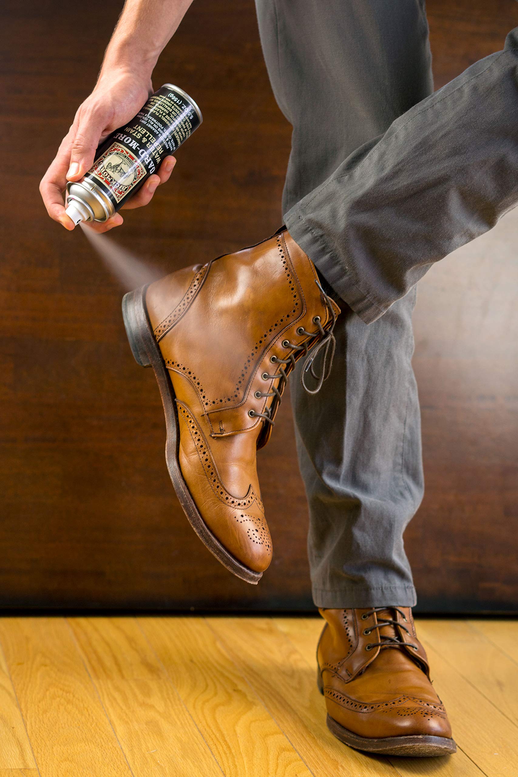 Bickmore Gard-More Water & Stain Repellent 5.5oz- Leather Protector and Suede Protector Waterproofing Spray Guard for Boots, Sho