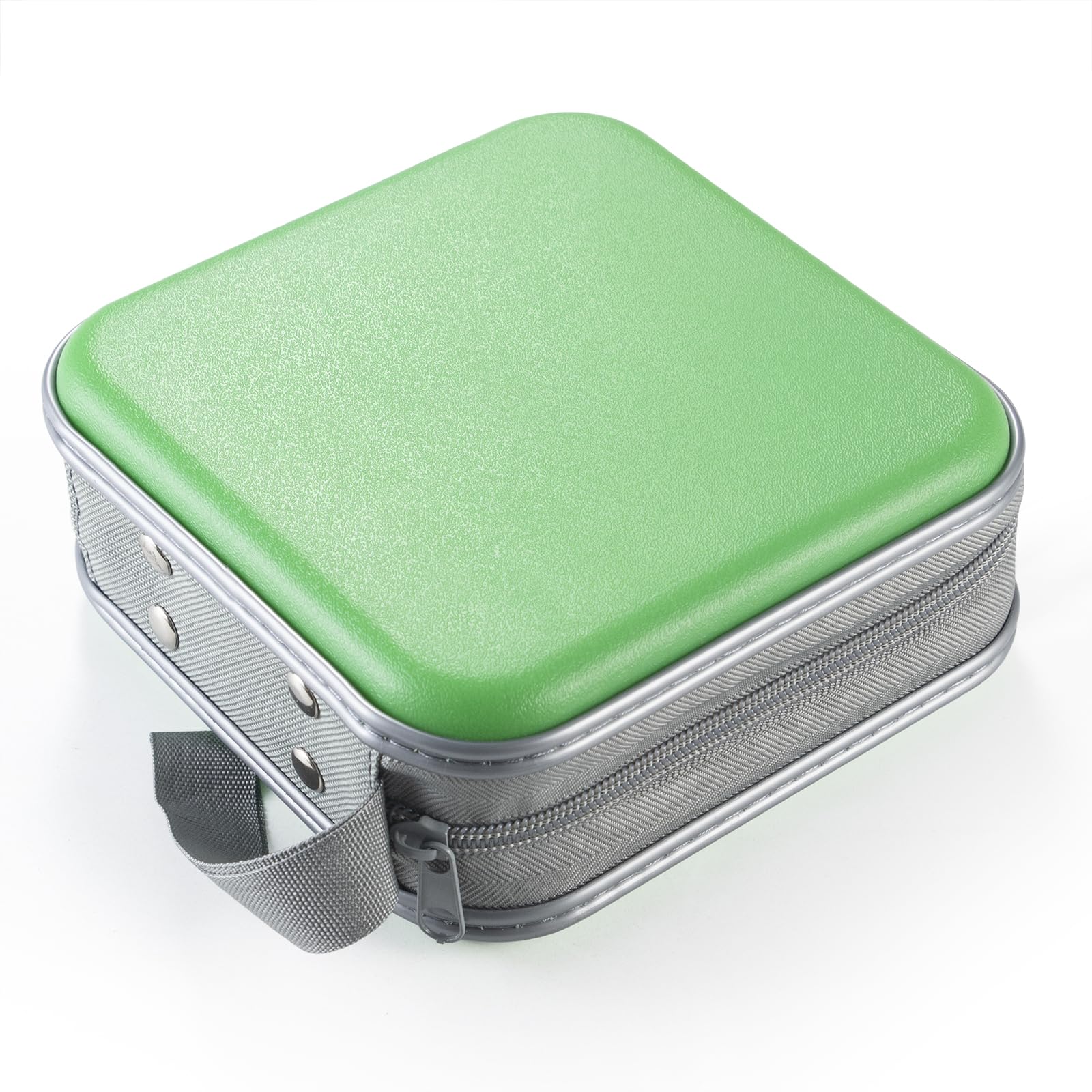 Uentip Cd Case For Car,48 Capacity Dvd Case Portable Zipper Cd Case Holder Large Storage Cd Wallet Cd Organizer Home Travel (Gre