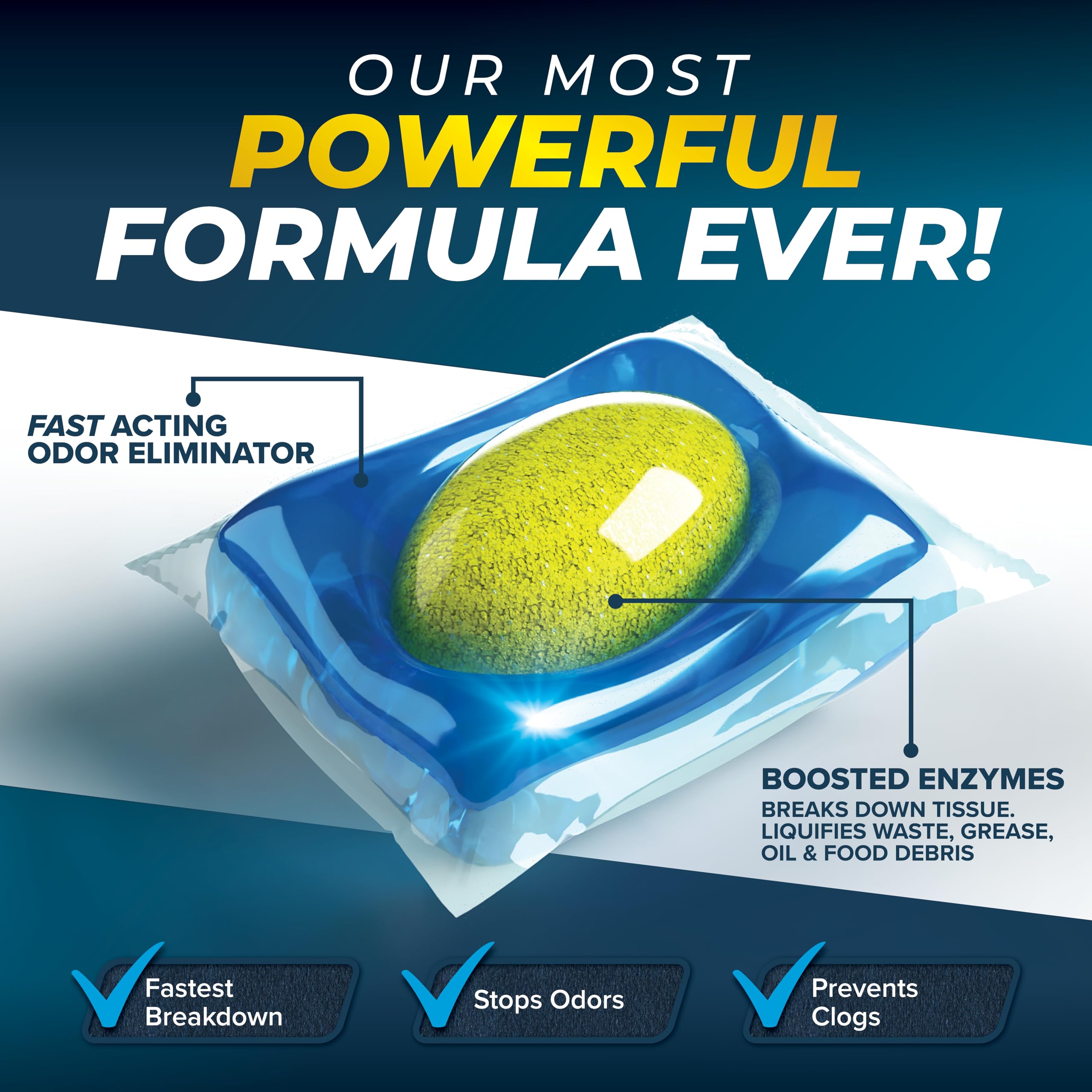 Camco Tst Pro Rv Toilet Treatment Drop-Ins - New & Innovative Bio-Enzymatic Formula For Rapid Rv Sewer Break Down - Rv Black Tan