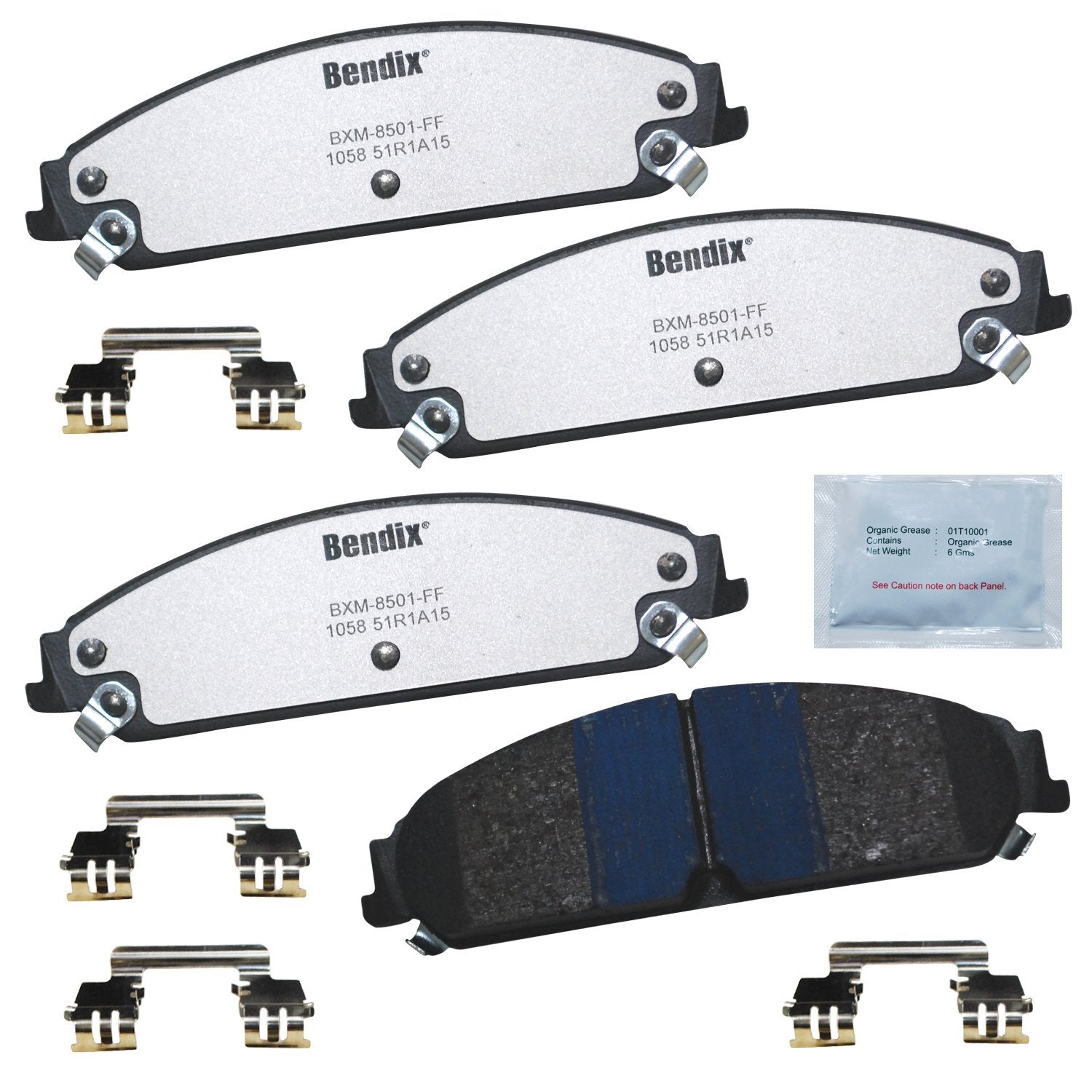 Bendix Fleet Metlok Pbd1058 Semi-Metallic Front Brake Pads For Chrysler 200 2014-2013,300 2018-2005,Dodge Avenger 2014-2013,Cali