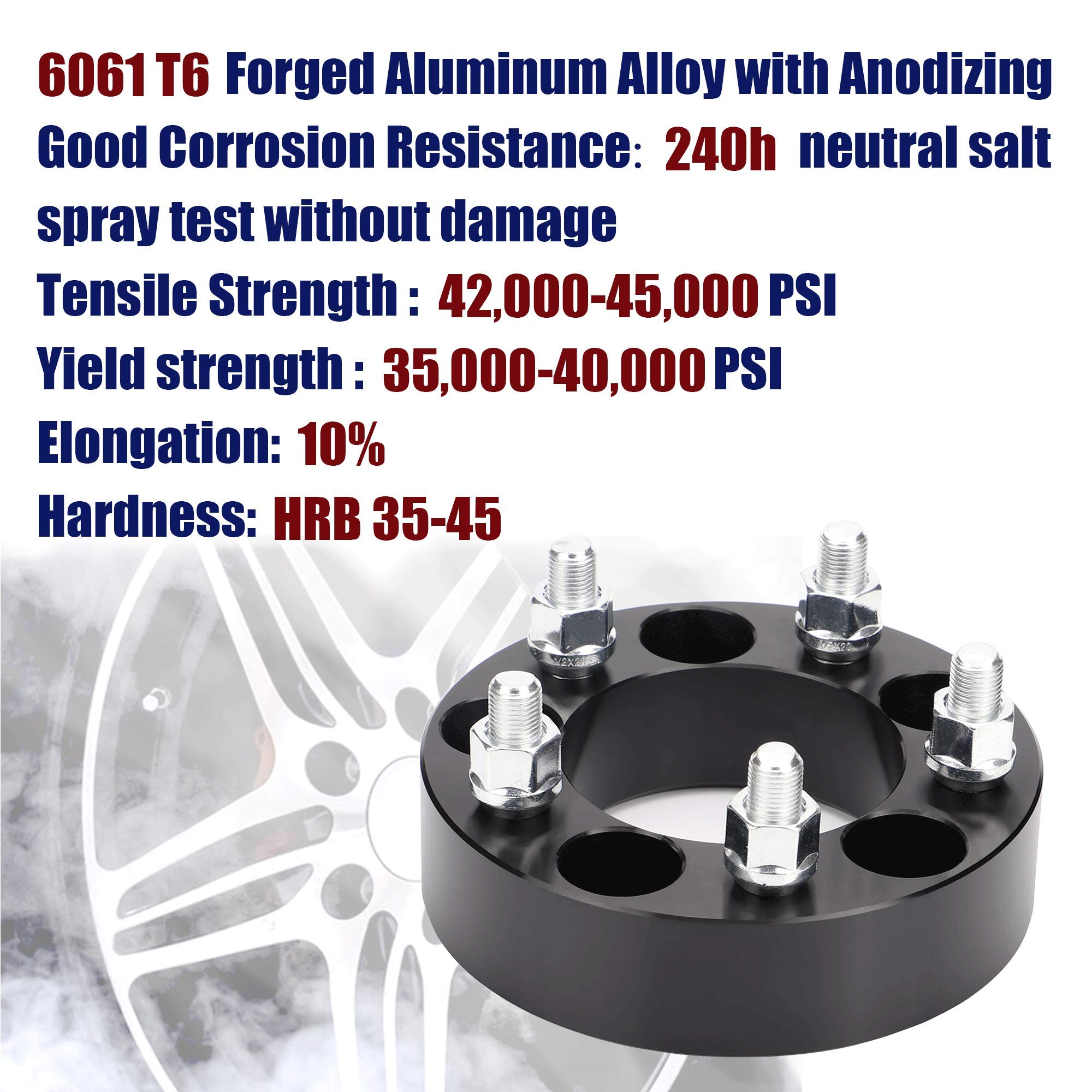 Flycle 1.5 Inch 5X4.5 Wheel Spacers For Tj Yj Xj Mj Kj Kk Zj, 1.5'' 5X114.3Mm Wheel Spacer For Wrangler Ranger Explorer Mustang Edge With 1/2-20 Studs 82.5Mm Center Bore
