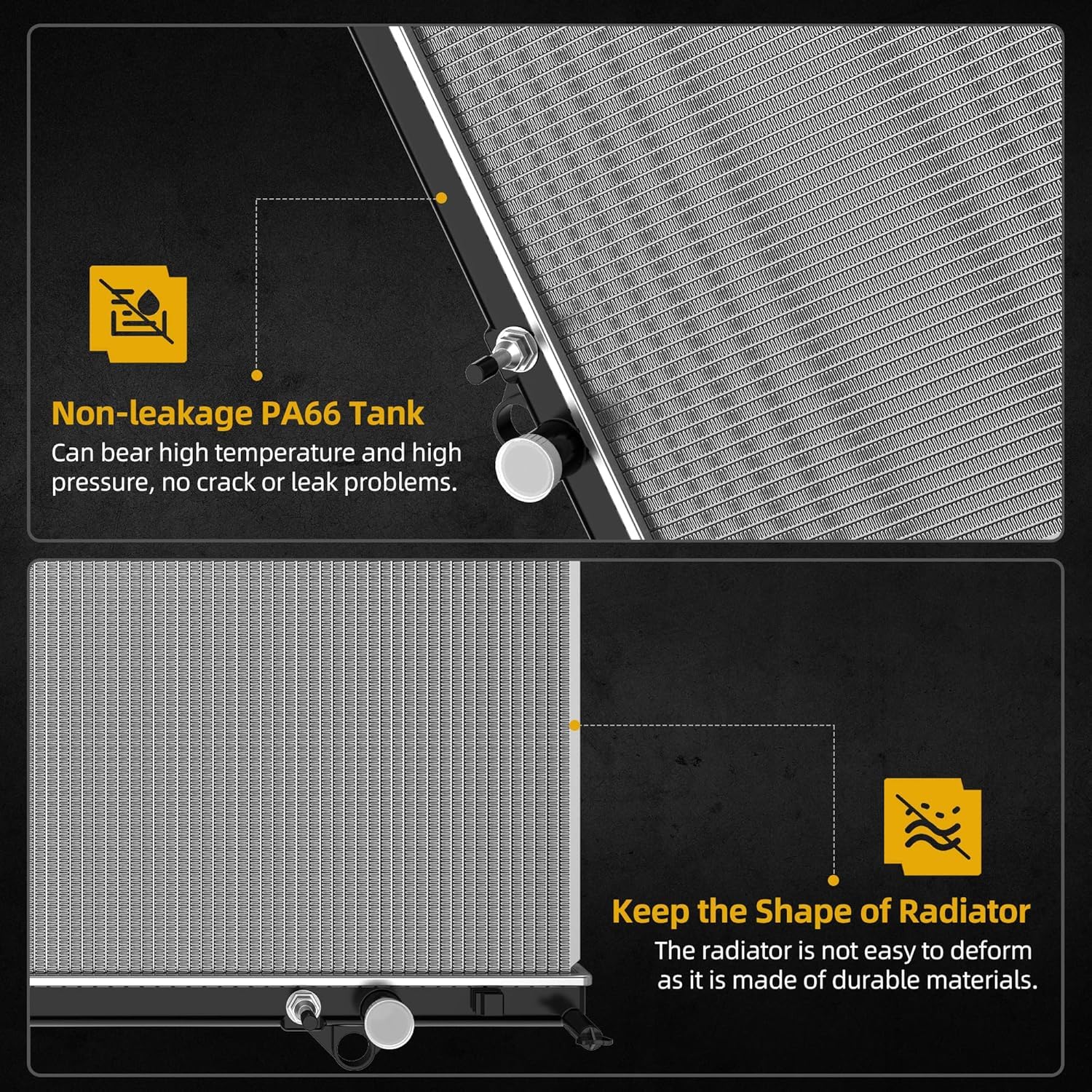 Dwvo Radiator Complete Radiator Compatible With 2003-2009 4Runner, Compatible With 2007-2014 Fj Cruiser 4.0L V6