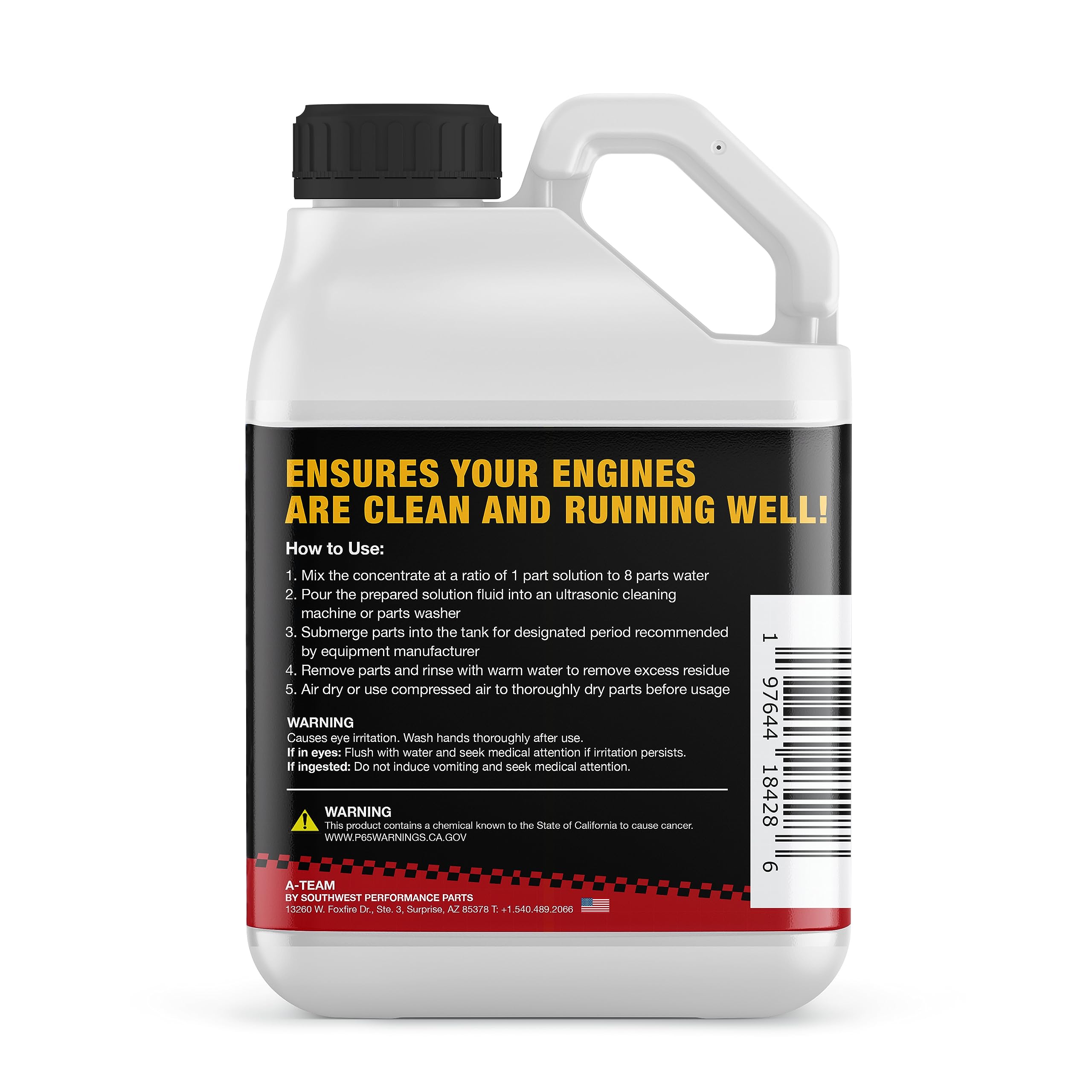 A-Team Ultrasonic Carburetor Cleaning Solution - Great for Carburetors and Engine Parts - Compatible with Most Cleaning Machines