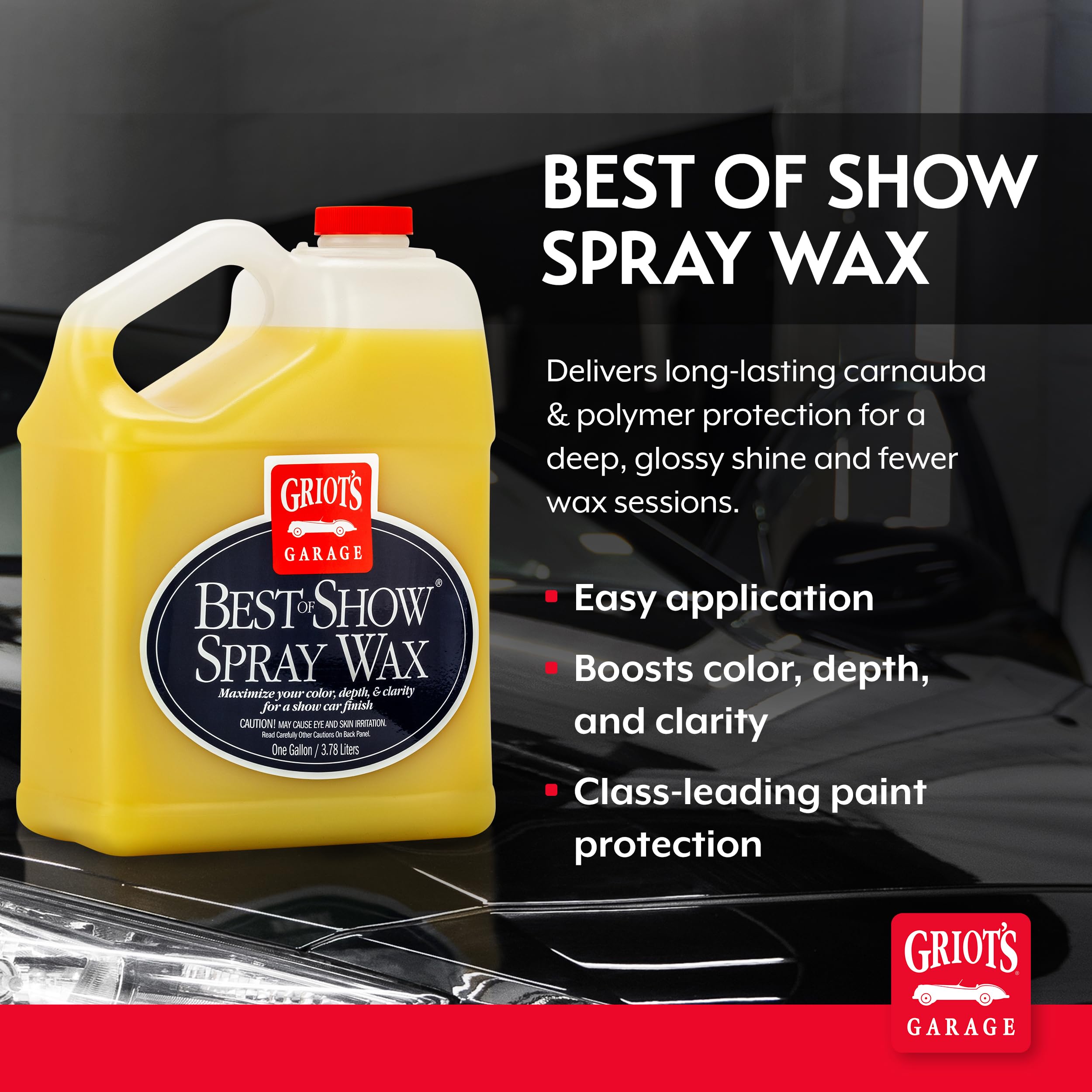 Griot'S Garage Best Of Show Spray Wax For Car Detailing, Works On Paint Protection Films And Ceramic Coatings, Provides Long-Las