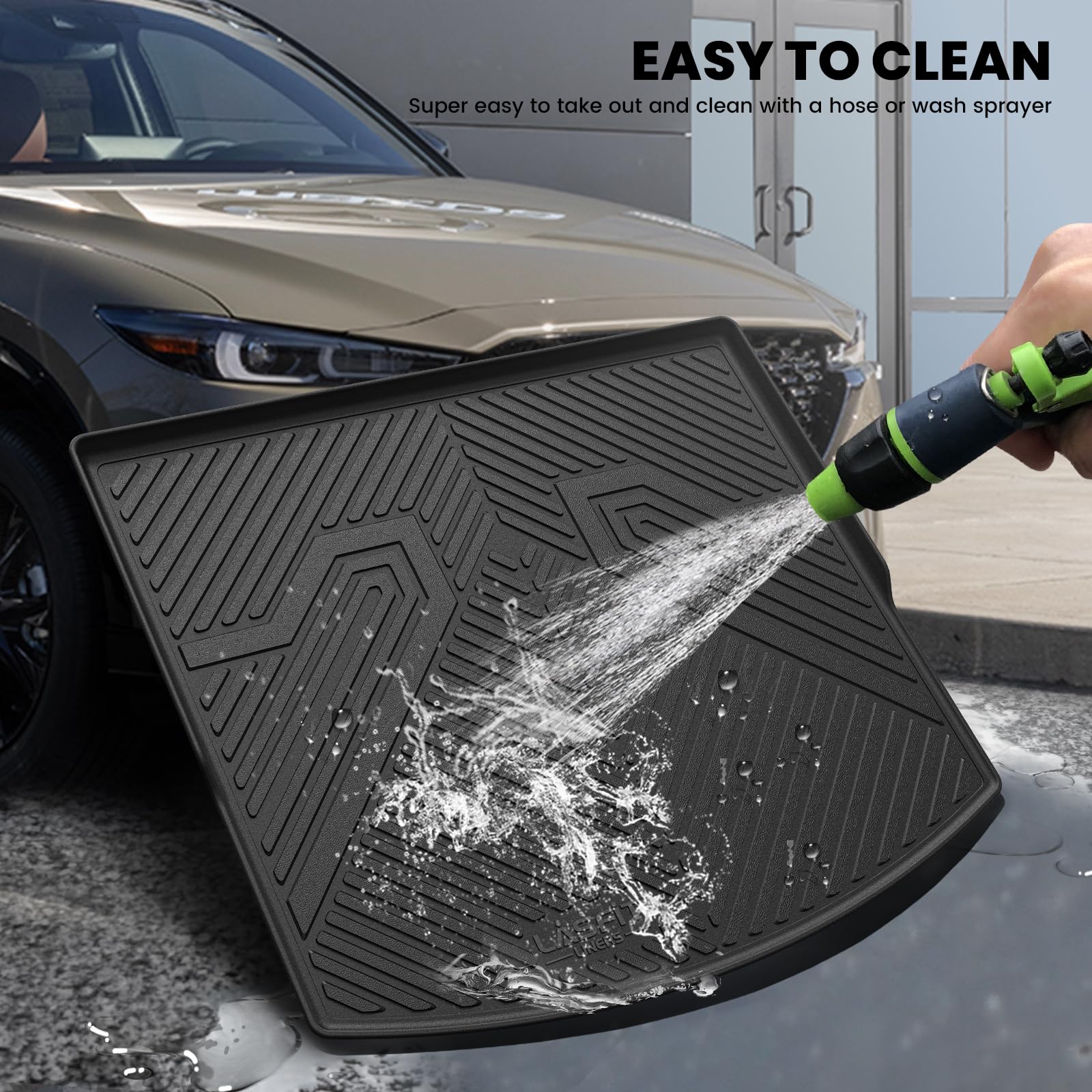 Lasfit Cargo Mat For Mazda Cx5 2017-2025, Cx 5 All Weather Trunk Mat For 2017 2018 2019 2020 2021 2022 2023 2024 2025 Mazda Cx5