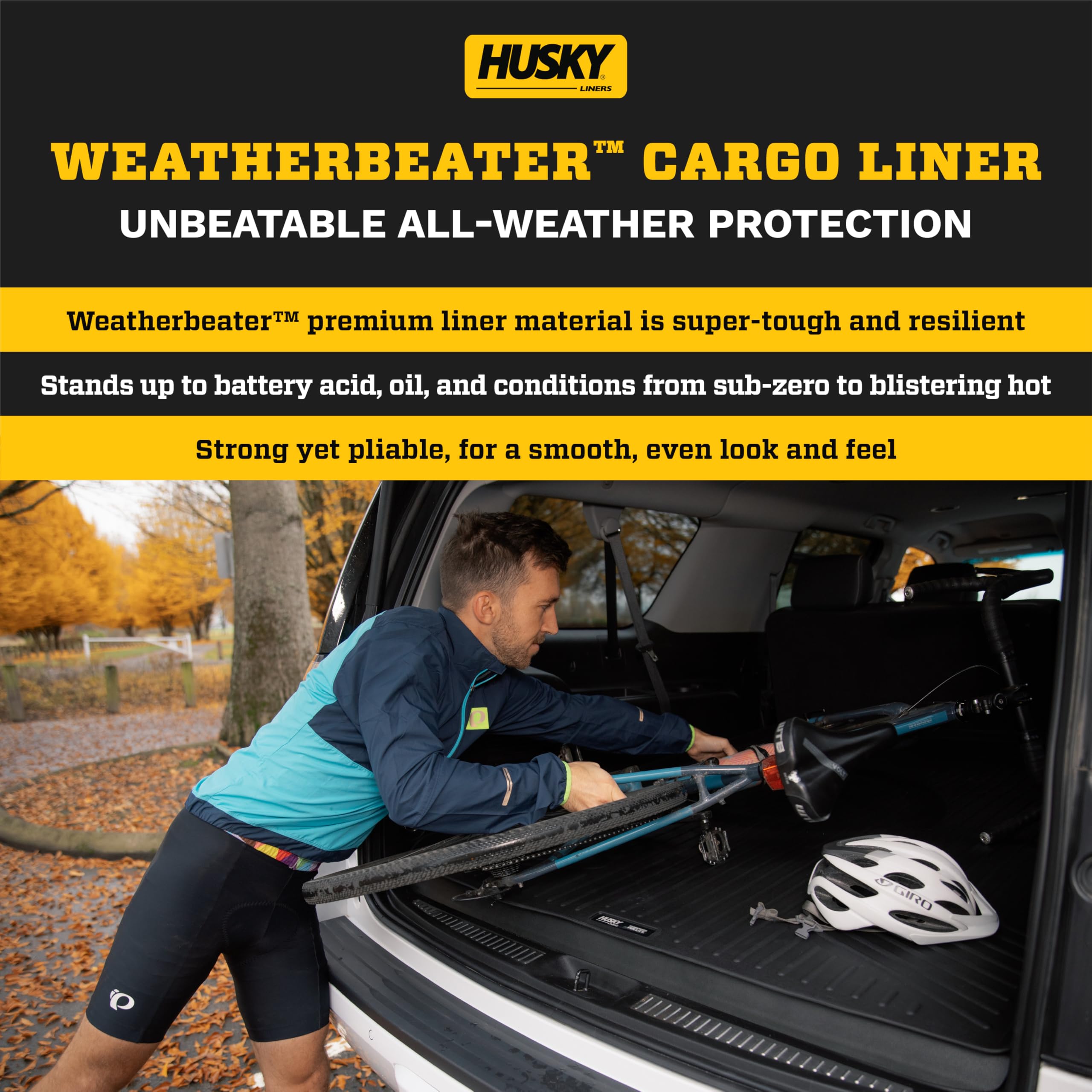 Husky Liners Weatherbeater Cargo Liner | Fits 2011 - 2020 Toyota Sienna W/O Power Folding 3Rd Row | Cargo, 1-Pc Black - 44041