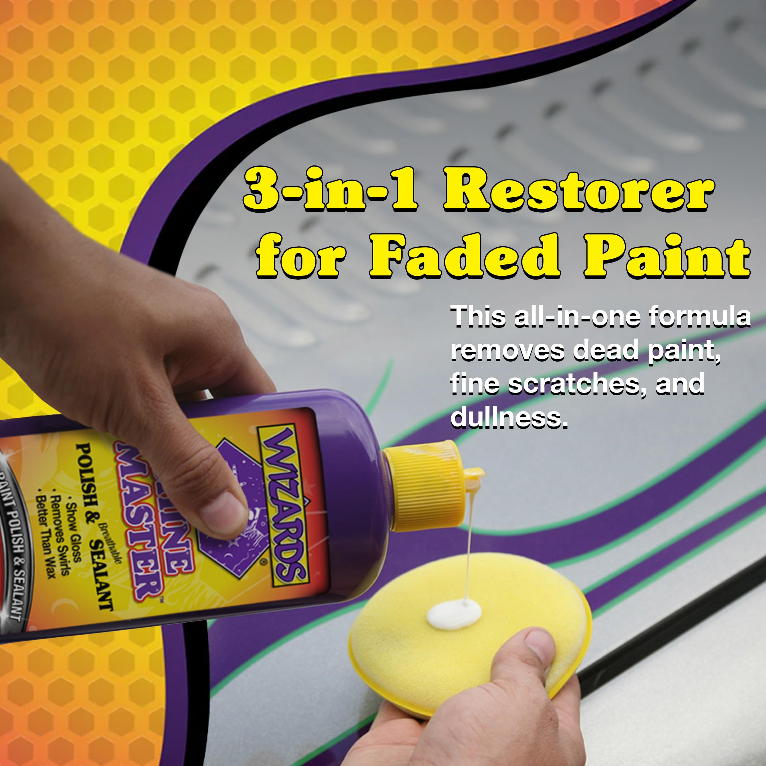 Wizards Shine Master Polish And Breathable Sealant - 16 Oz - No Wax Or Free Silicone - Polishes And Protects With No Greasy Film
