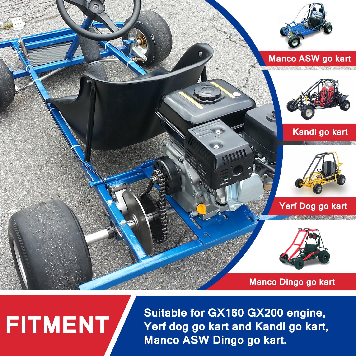 Hooup 71 Inch Throttle Cable Ends Kit For Manco Dingo Asw 8252-1390 American Sportworks Kandi Yerf Dog Go Kart Cart Golf Cart Predator 196Cc 212Cc 5.5Hp 6.5Hp Gx160 Gx200 Engine Accelerator Parts