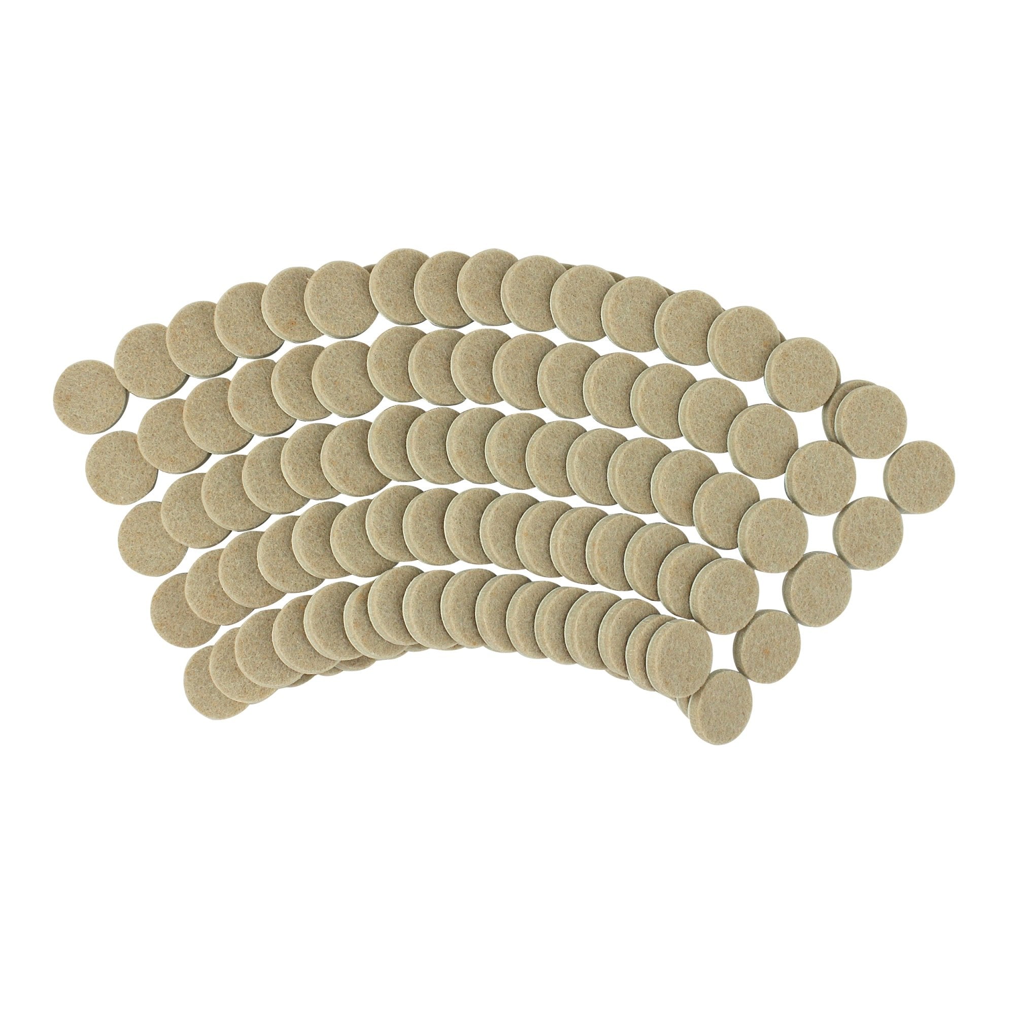Smart Surface 8727 Heavy Duty Self Adhesive Furniture Felt Pads 1-Inch Round Oatmeal 160-Piece Value Pack In Resealable Bag