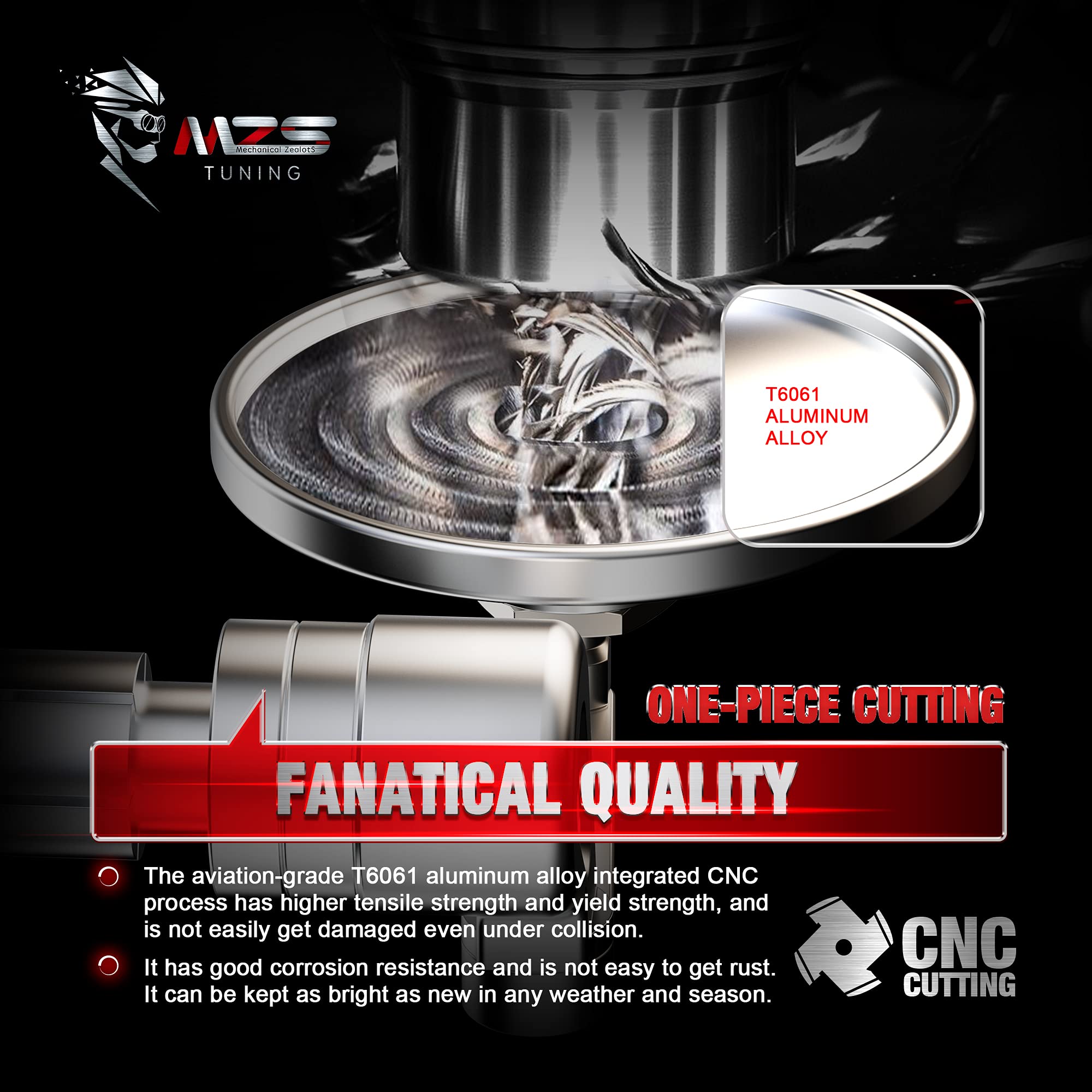 Mzs 1 Inch Bar End Mirrors Motorcycle Rear View Mirror Handlebar Accessories Standard Hollow Convex Round 6061 T6 Aluminum Black Compatible With Touring Cruiser Sportster Softail Dyna Street Chopper