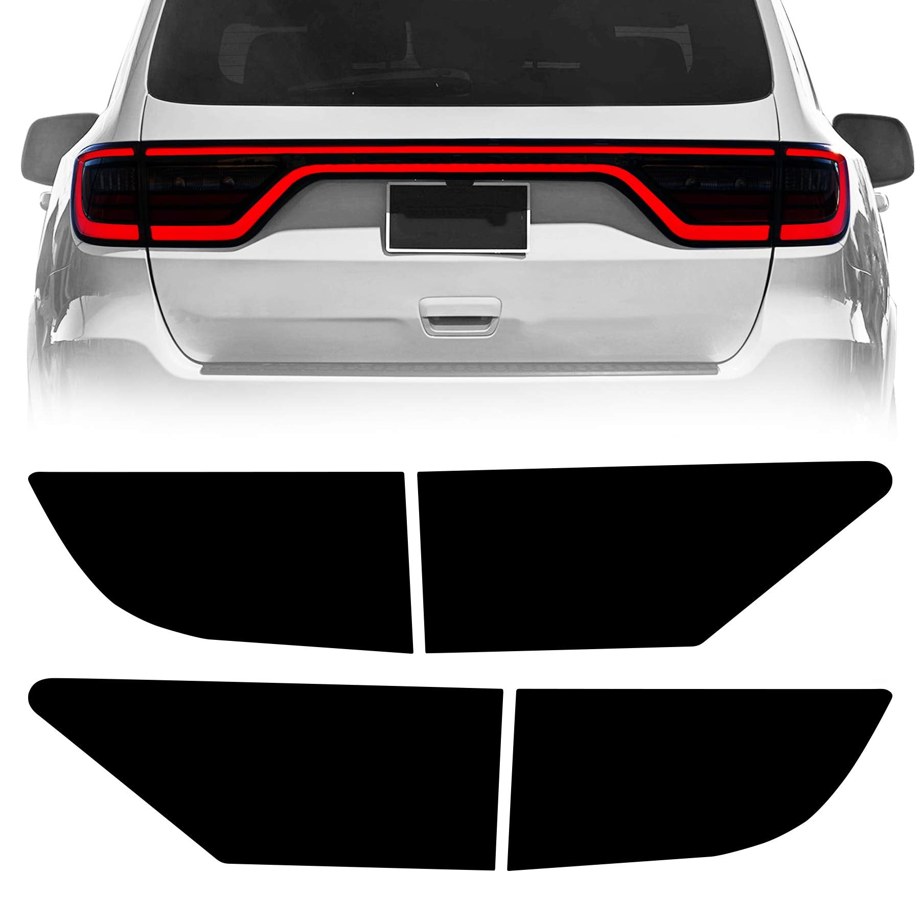 Ndrush Blackout Taillight Vinyl Tint Film Precut Overlay Tail Light Wrap Cover Compatible With Dodge Durango 2014-2021