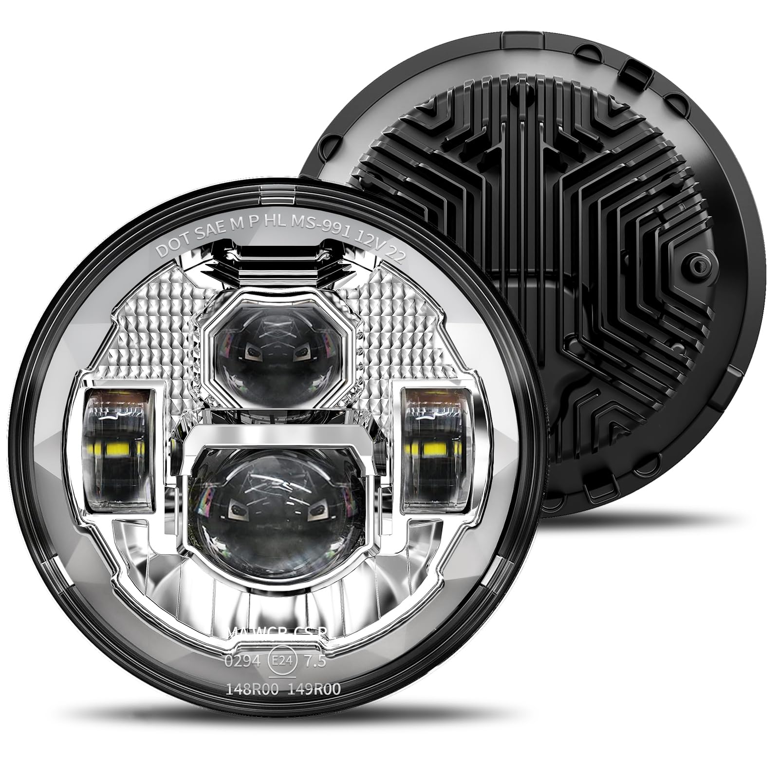 Hwstar 2023 Upgraded 1000% Bright Anti-Glare 7 Inch Led Headlights Round Compatible With Jeep Wrangler Jk Jku Tj Lj Toyota Austi