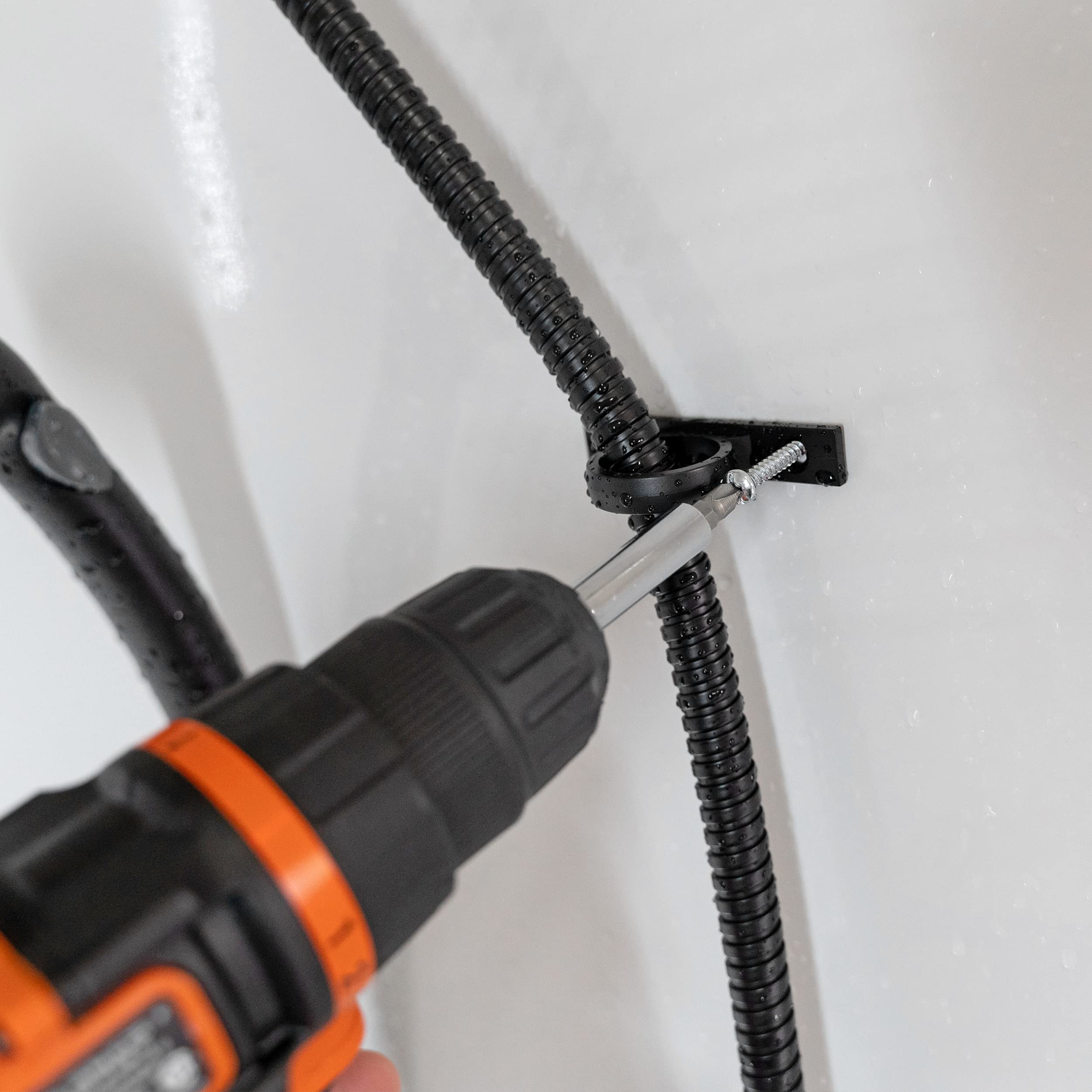 Dura Faucet Df-Sa155-Mb Rv Shower Hose Guide Ring - Mounting Screws Included (Matte Black)