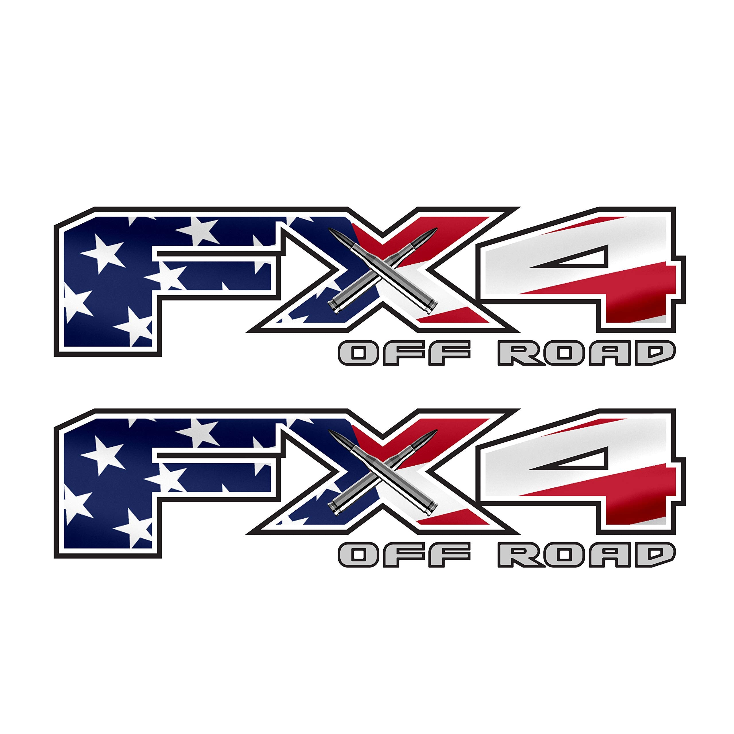 Fx4 Off Road Decal Usa Black Flag Replacement Sticker F 150 Bedside Emblem For 4X4 Truck Super Duty (Fx4 Off Road Decal Usa Flag