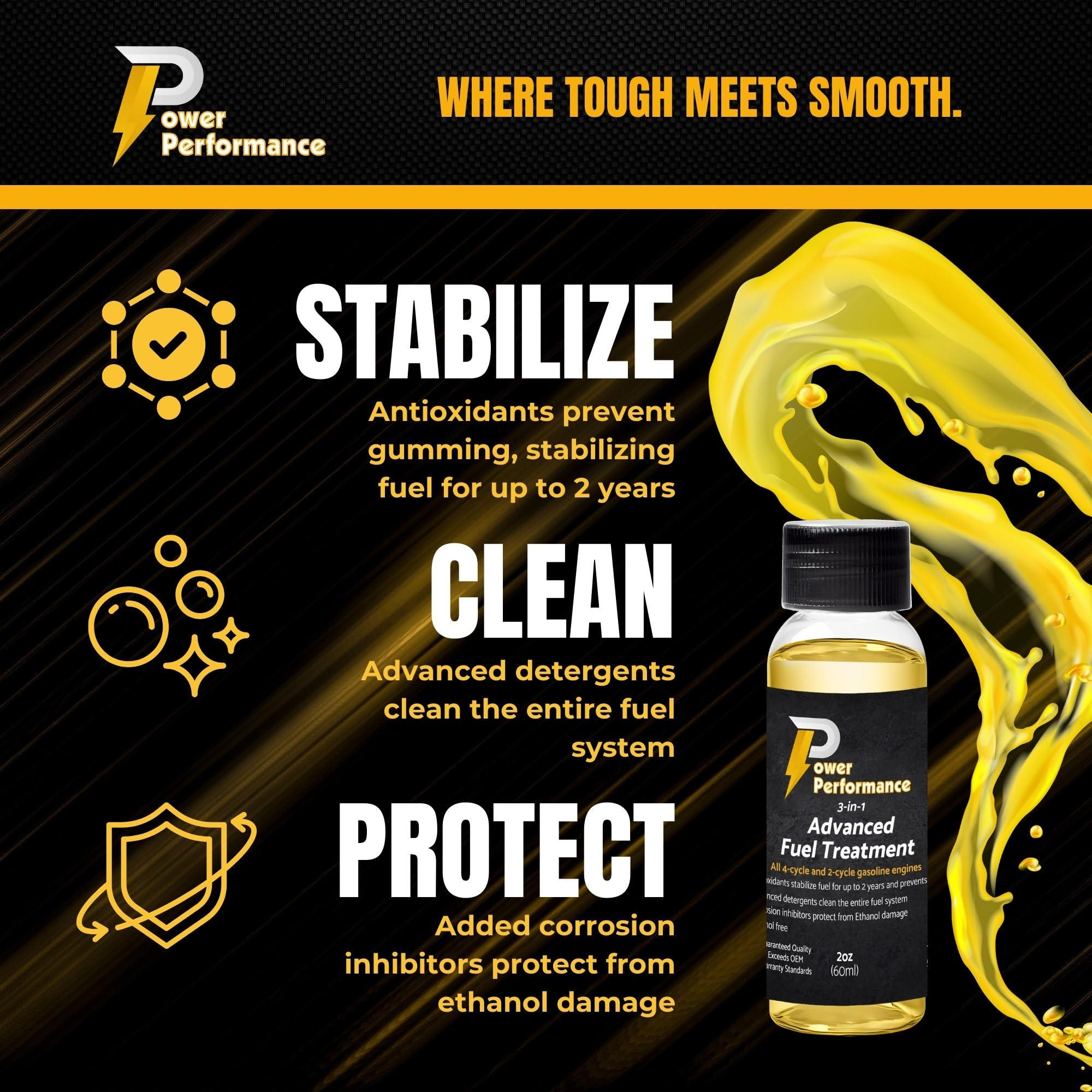 Power Performance Oil Change Kit For Kawasaki 49065-0721 And Fuel Treatment (10W-40, 49065-0721)