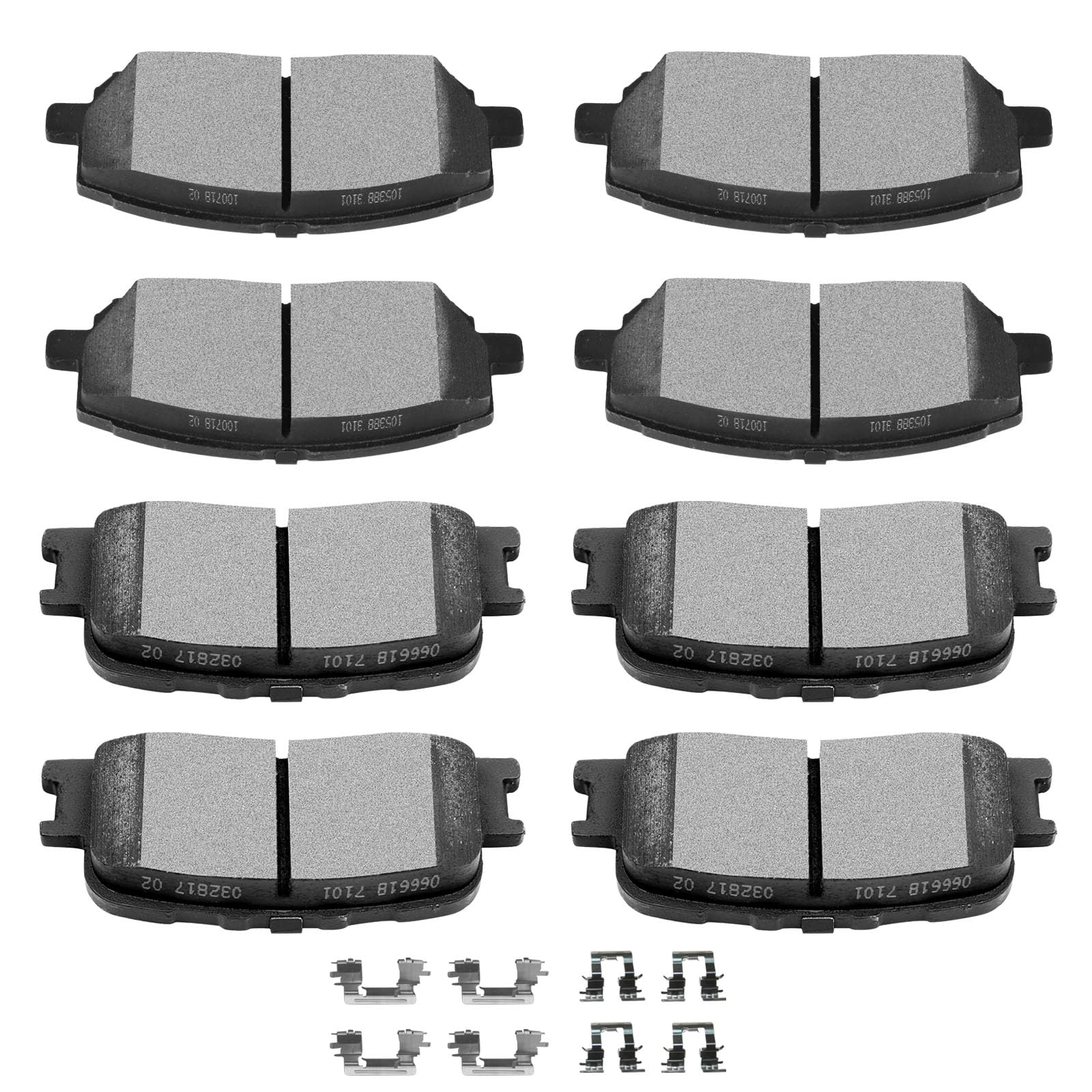 SCITOO D884 D885 Front Semi-Metal Rear Ceramic Brake Pads Sets Fit For Toyota For Highlander 2001-2003