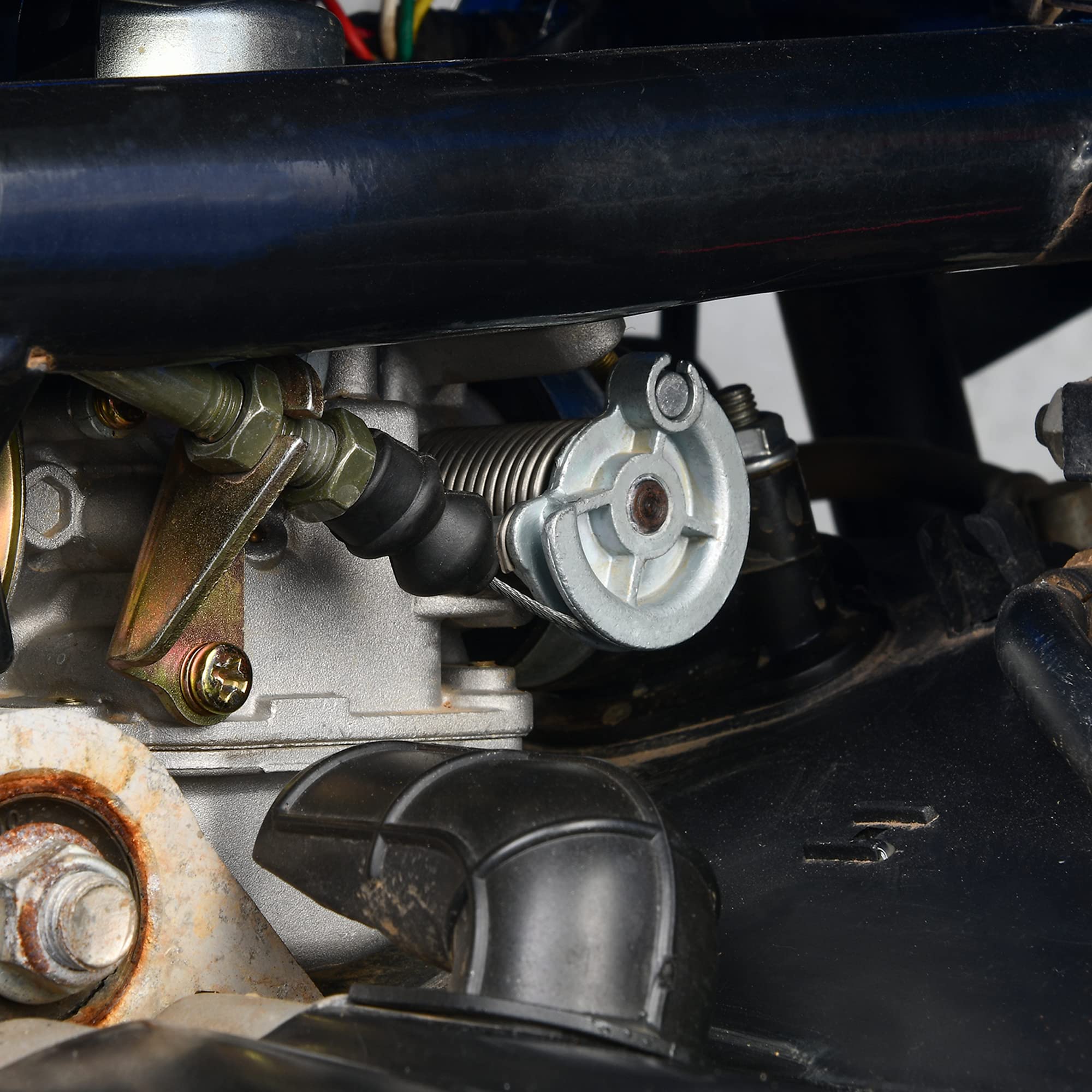 RUTU ATV Thumb Throttle & Brake Cable Kit - Full Metal Speed Governer with Brake Lever - Speed Limiter for 50cc, 90cc,150cc,250c