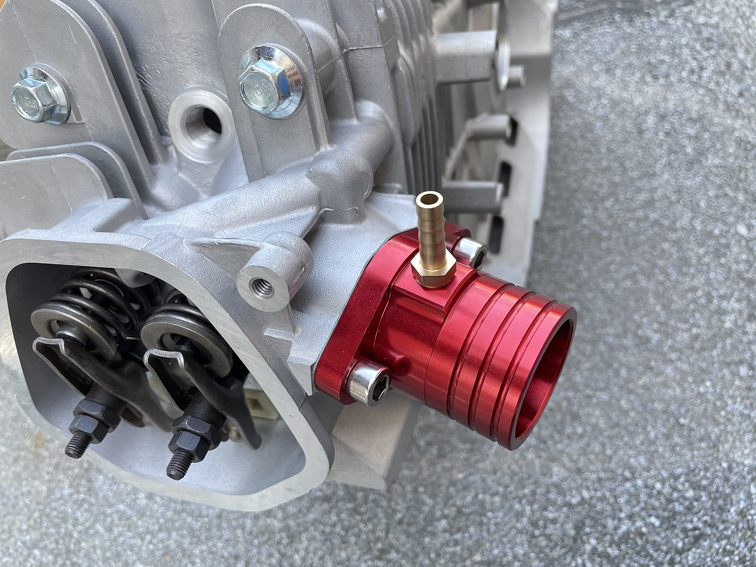 SJVLXHI Performance Racing Intake Pipe Inlet Manifold Gasket Screw Pulse Fitting for Predator 420cc Go Kart & Mini Bikes,for Hon