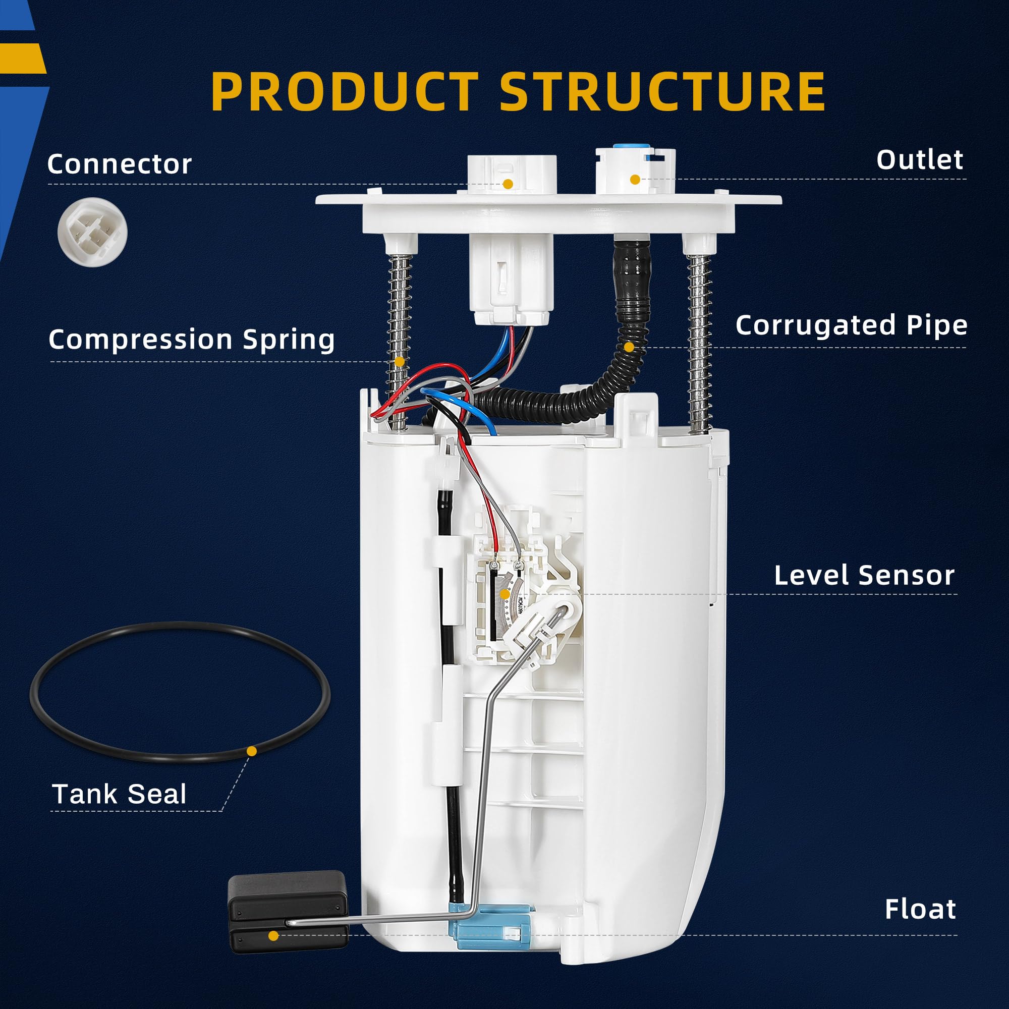 Dwvo Fuel Pump Module Assembly With Sending Unit Compatible With Sienna 2007 2008 2009 2010 V6 3.5L Gas