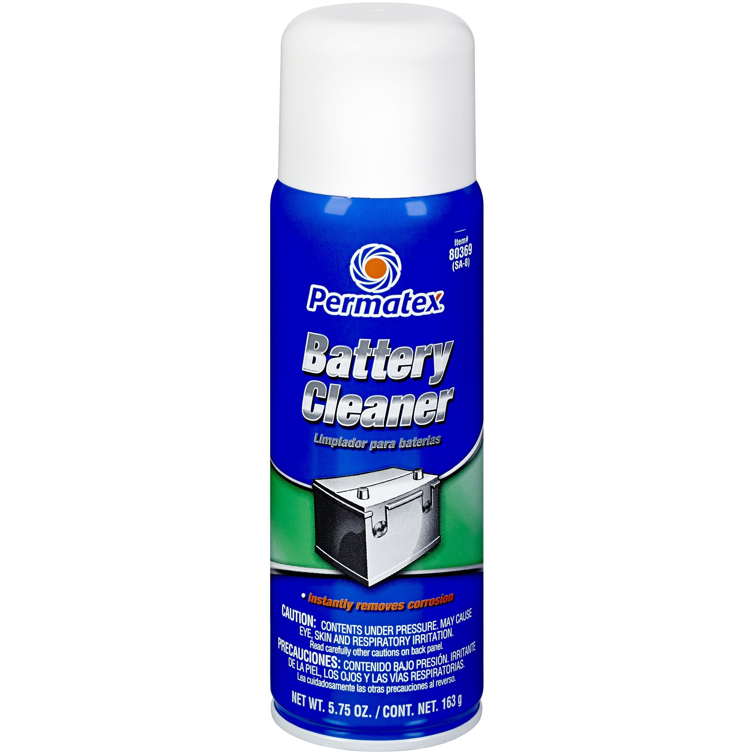 Permatex 80369-12PK Battery Cleaner, 5.75 oz. net Aerosol Can (Pack of 12)