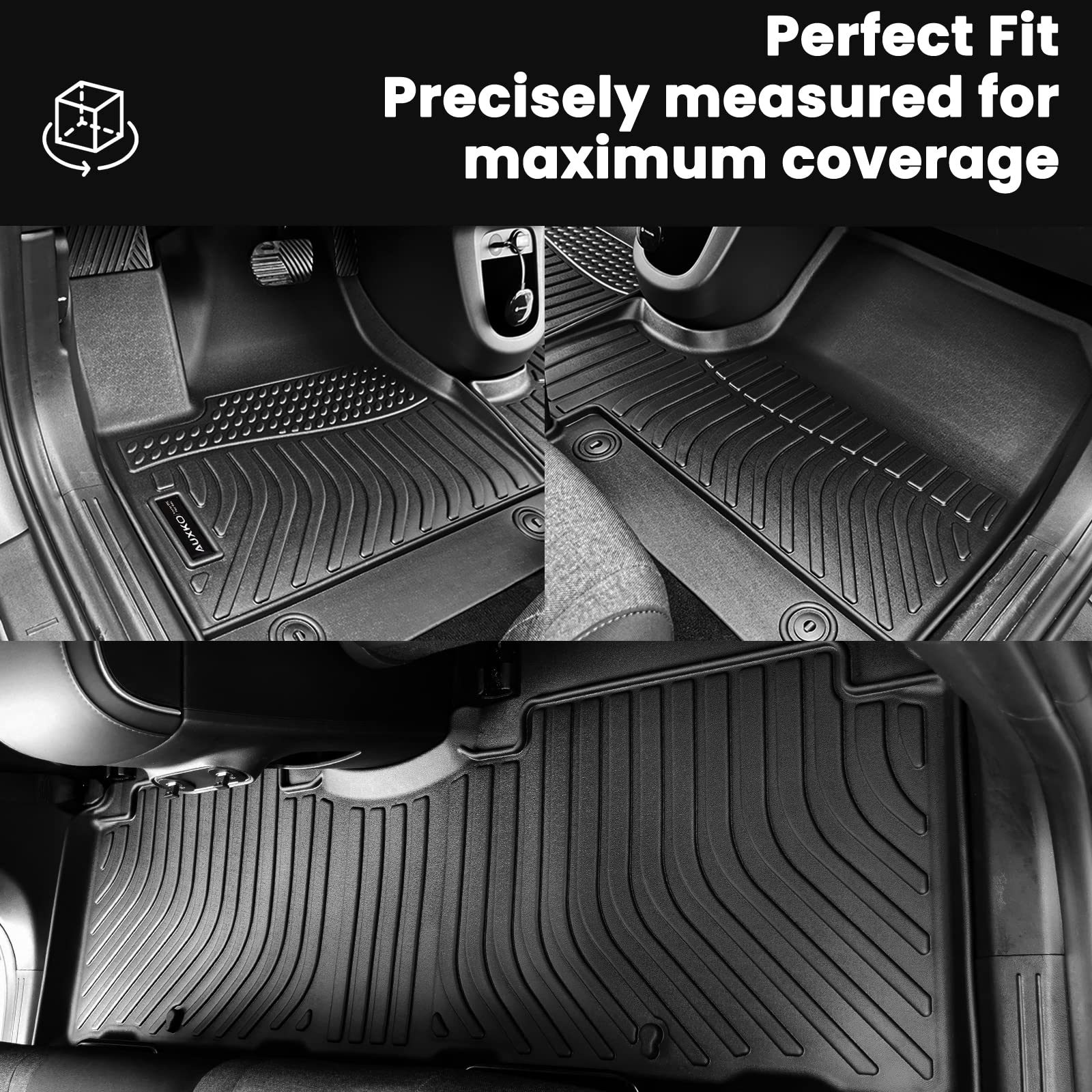 Auxko All Weather Floor Mats Fit For Chevrolet Bolt Euv 2022 2023 2024 Tpe Rubber Liners Set Bolt Euv Accessories All Season Gua