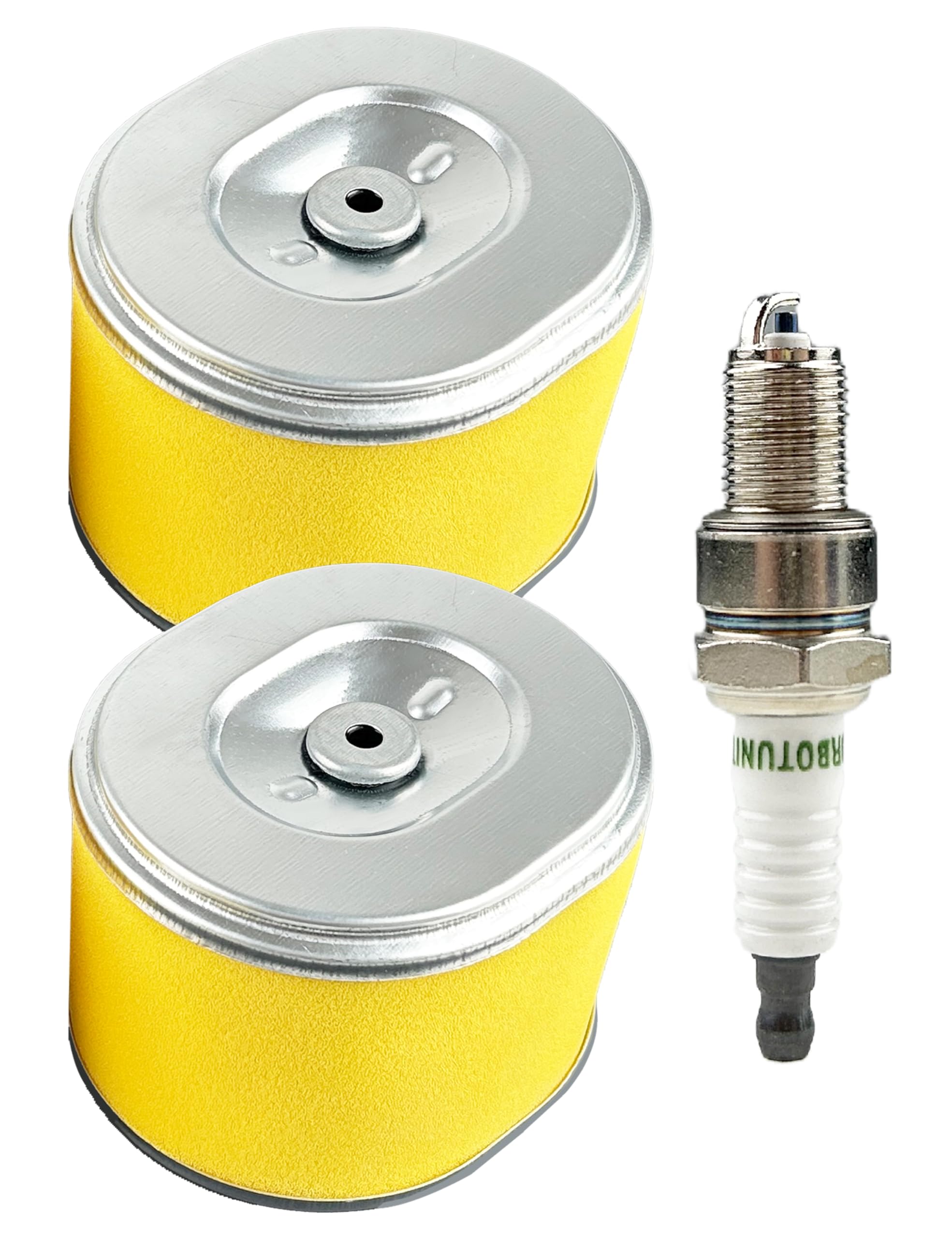 Turbotunity 2 Pack Of Air Filter Kits For Honda Gx140 Gx160 Gx200 5Hp 5.5Hp 6.5Hp Engine 17210-Ze1-505 17210-Z4M-821 17210-Ze1-822 With Spark Plug