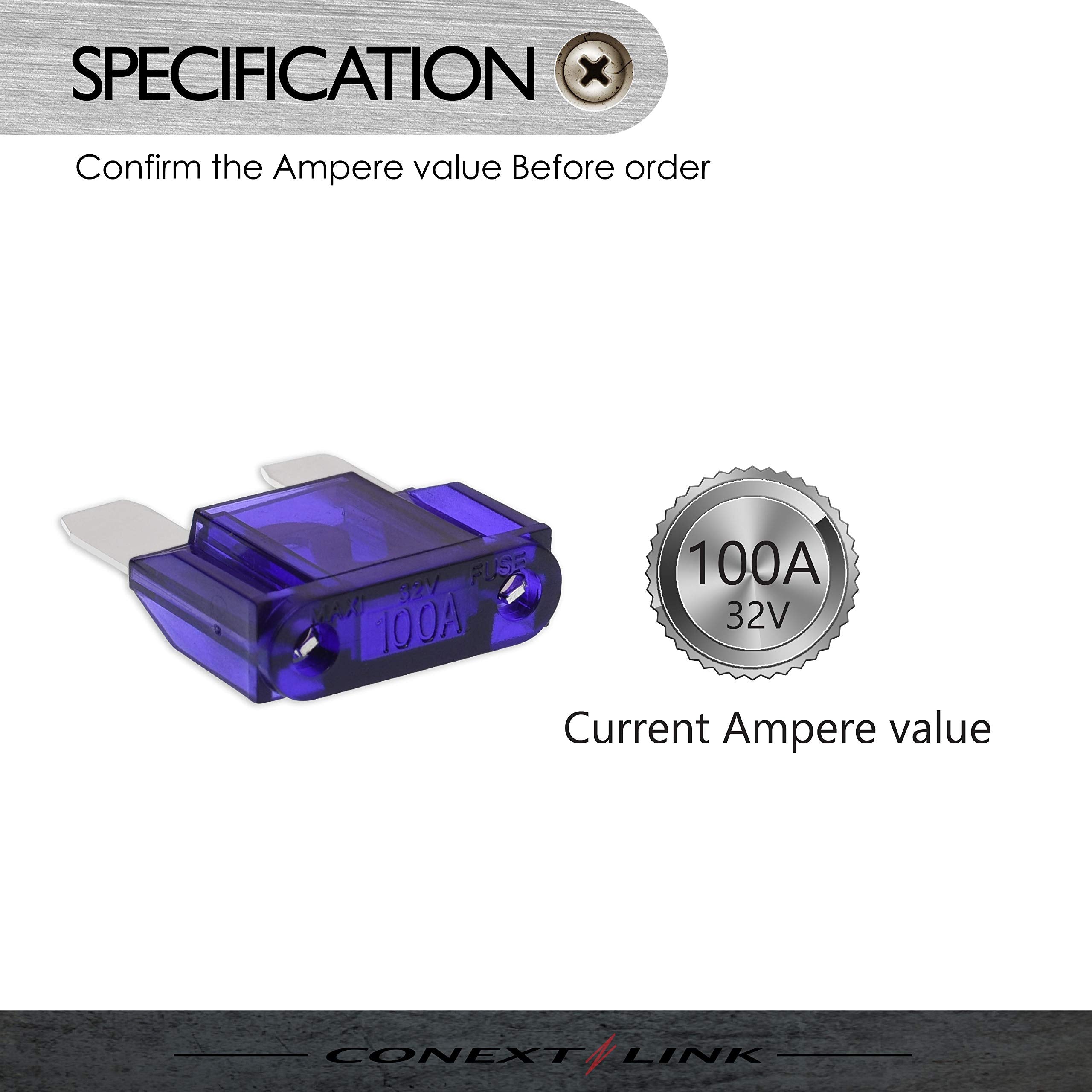 Conext Link Maxi100-10 Nickel 100 Amp Maxi Fuse 10 Pack (14297)