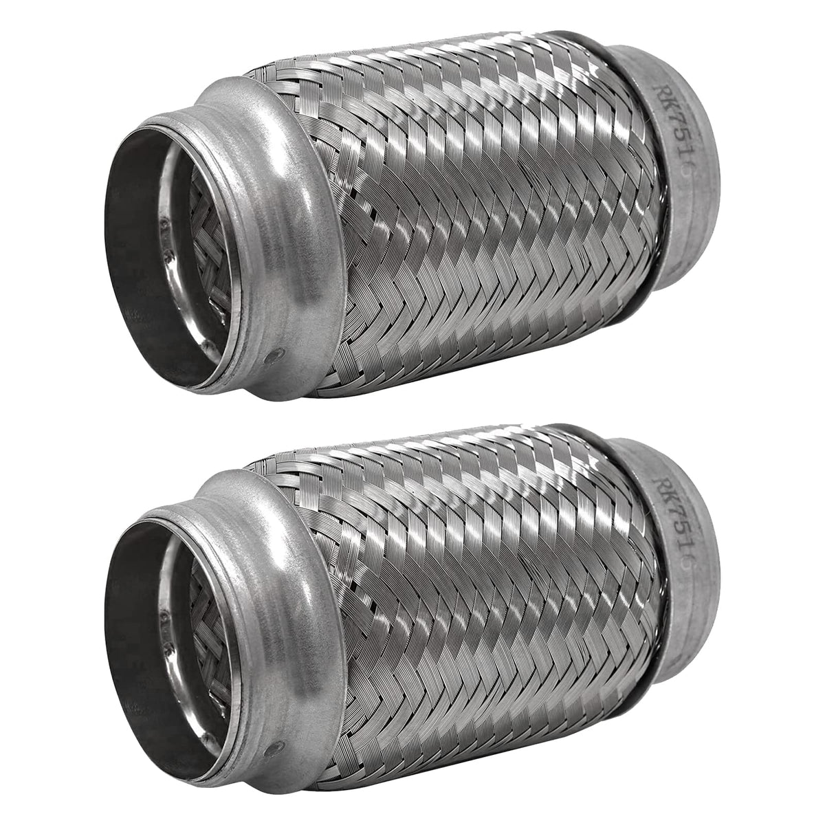 Rp Remarkable Power, Rk7516-2.5'' X 6'' Heavy Duty Stainless Steel Exhaust Flex Pipe, 2 Pack
