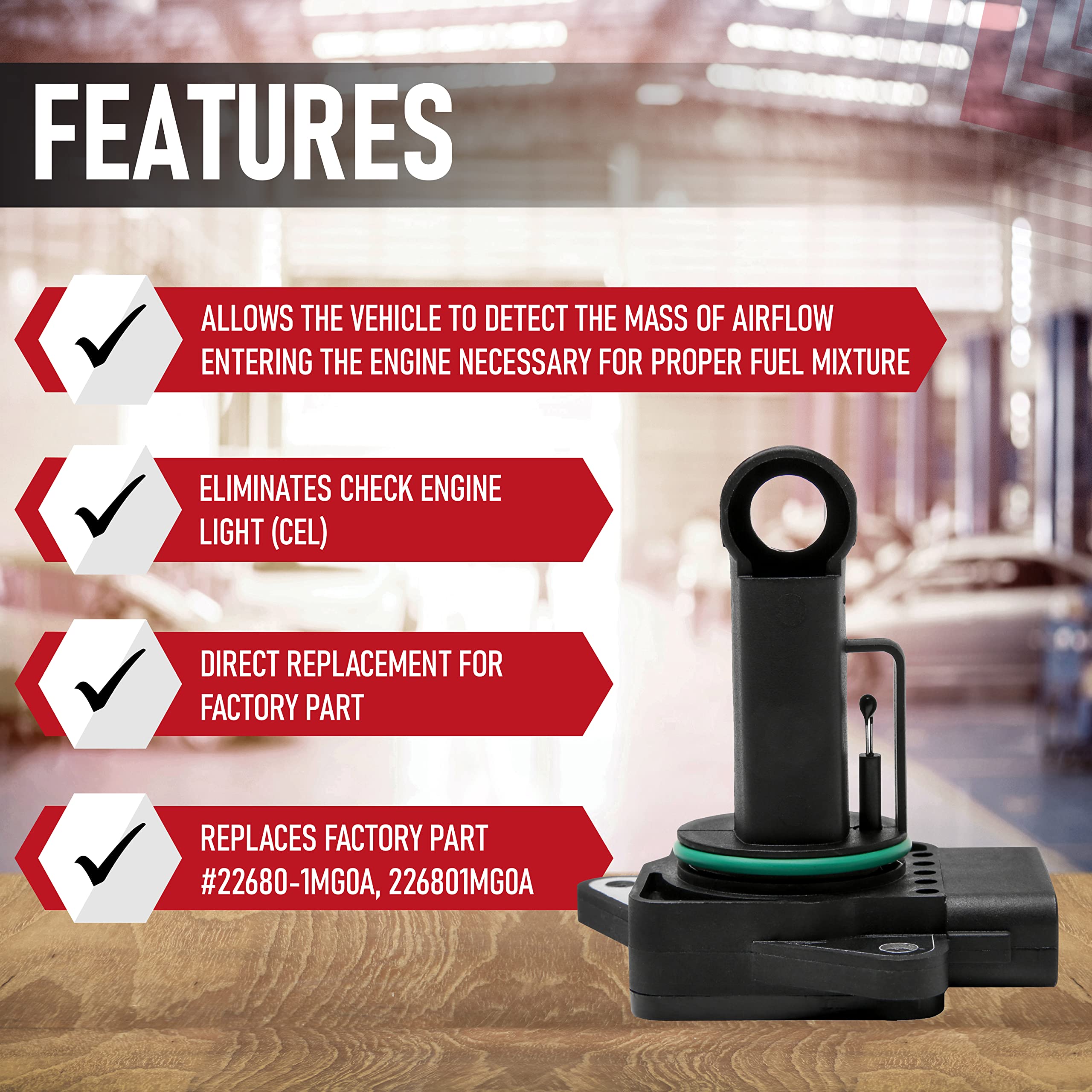 Mass Air Flow Sensor - Compatible With Chevy, Cadillac, Gmc & More - Impala, Monte Carlo, S10, Blazer, Malibu, Astro, Grand Prix