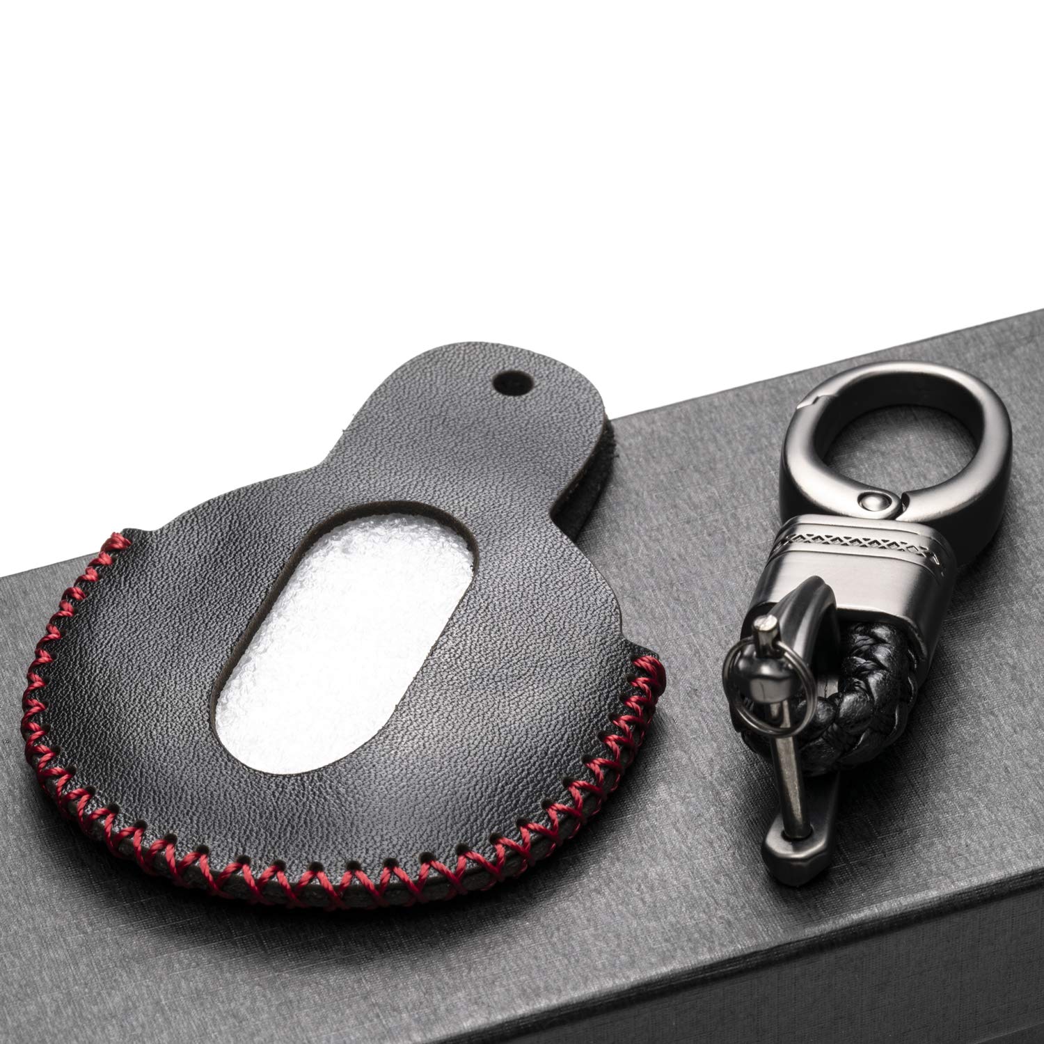 Vitodeco Genuine Leather Smart Key Fob Case Cover Compatible With Mini Cooper, Clubman, Hardtop, Convertible, Countryman 2014-20