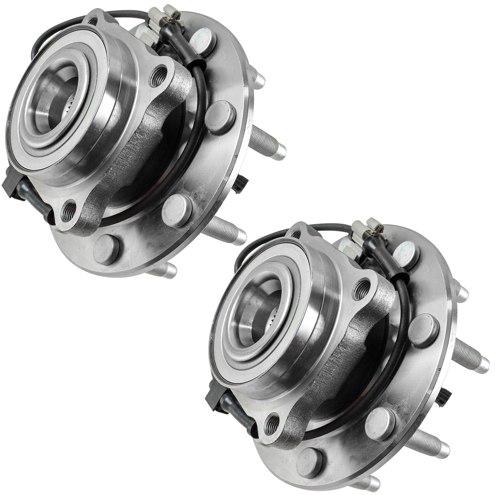 Trq Front Wheel Hub & Bearing Pair Set For Chevy Gmc Truck 8 Lug 4X4 4Wd W/Abs
