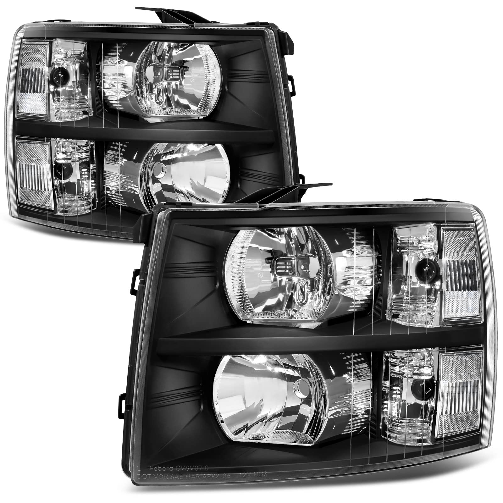 Autosaver88 Headlight Assembly Compatible With 2007-2013 Chevy Silverado 1500/2007-2014 Silverado 2500Hd 3500Hd Models Only Head