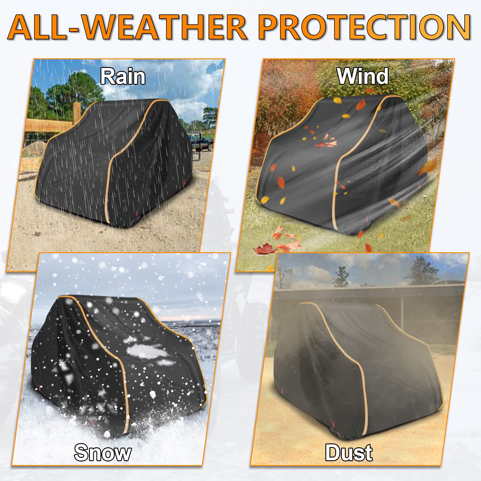 Rzr Utv Cover 2-3 Seater-Starknightmt Waterproof 420D Heavy Duty Outdoor Storage Cover Compatible With Polaris Rzr Ranger Comman