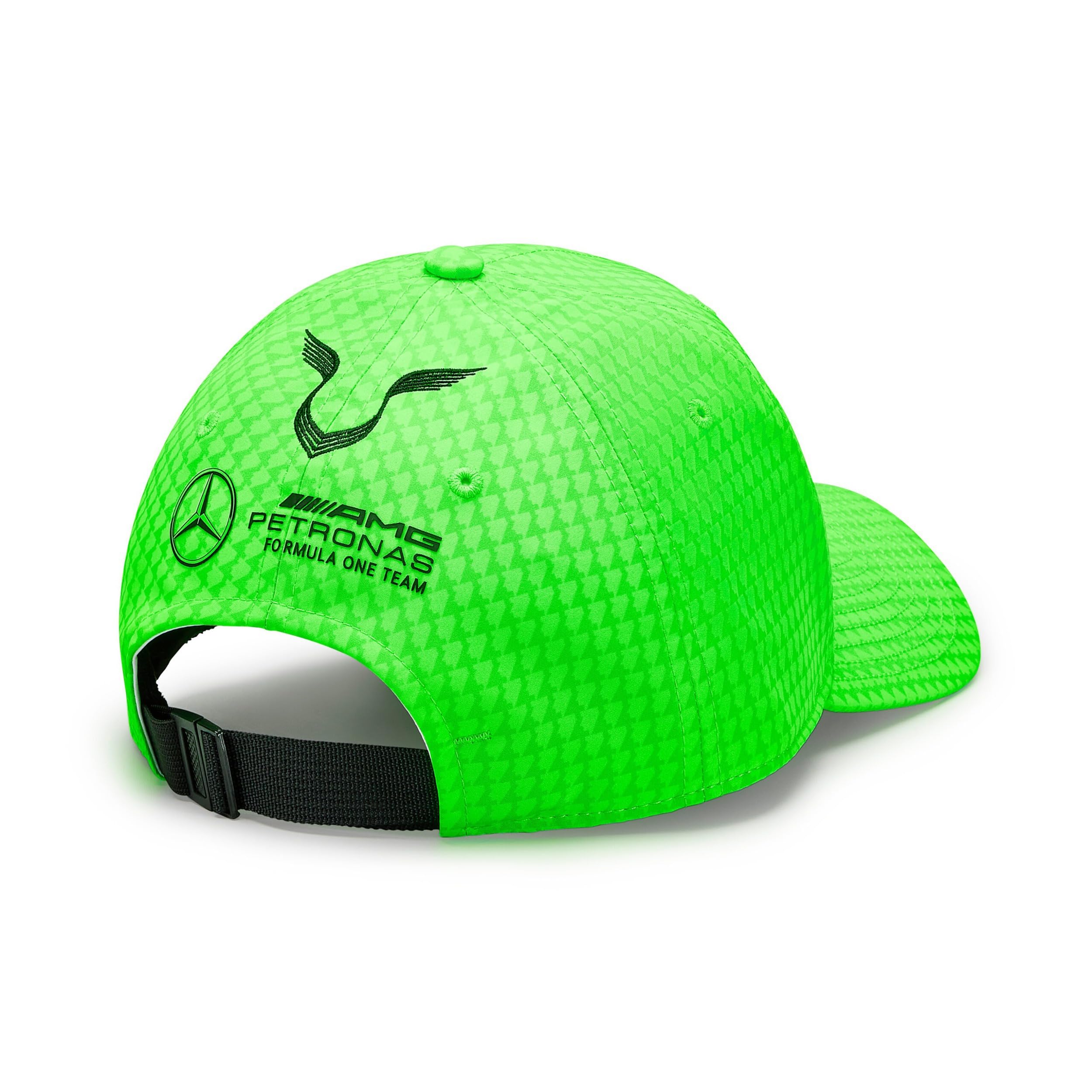 Mercedes Amg Petronas Formula One Team - 2023 Lewis Hamilton Driver Hat - Neon Green - Unisex - Size: One Size
