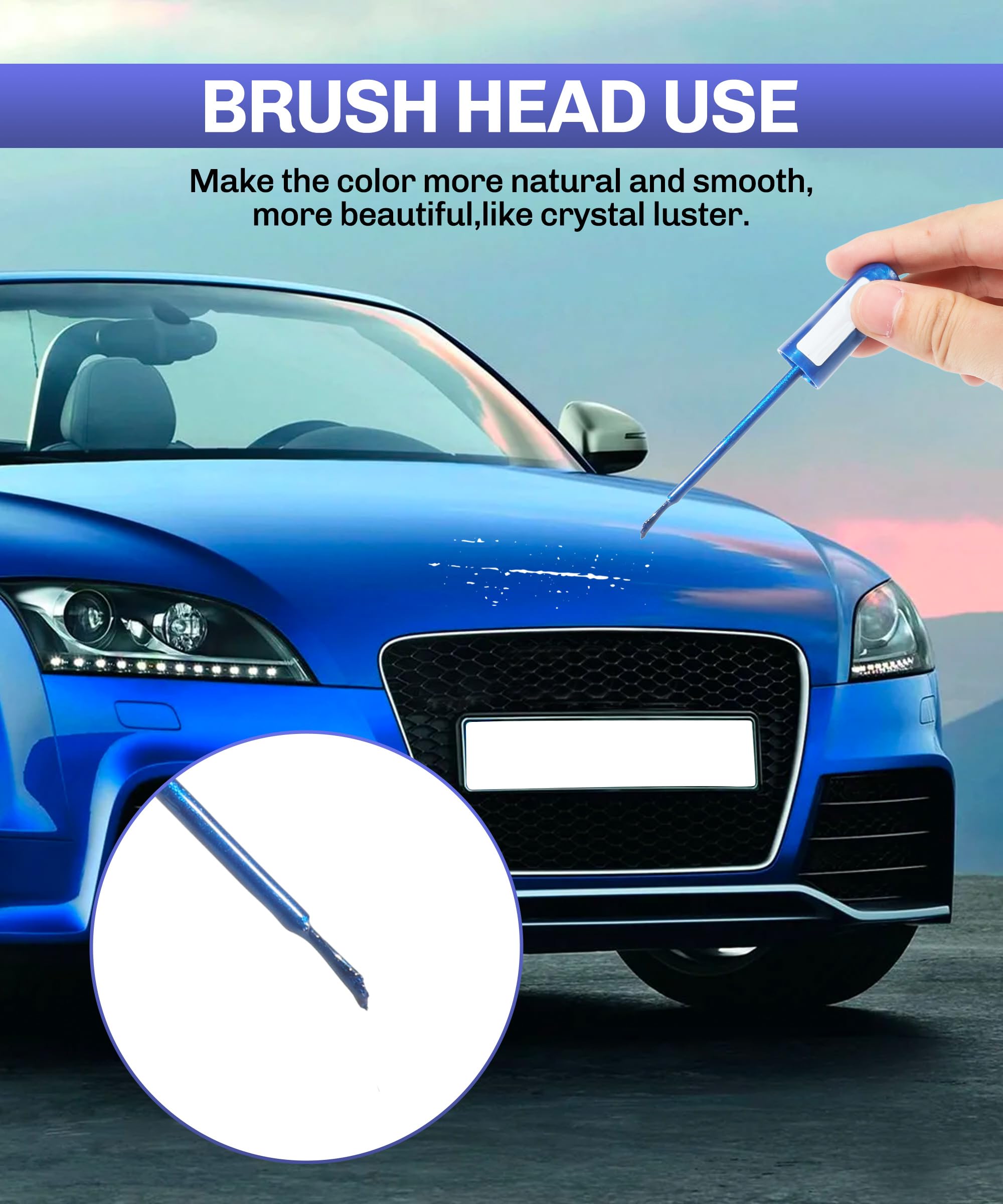 Bylikeho Car Scratch Repair Pen - Deep Scratch Remover, Touch-up Paint Fill Pen, Blue