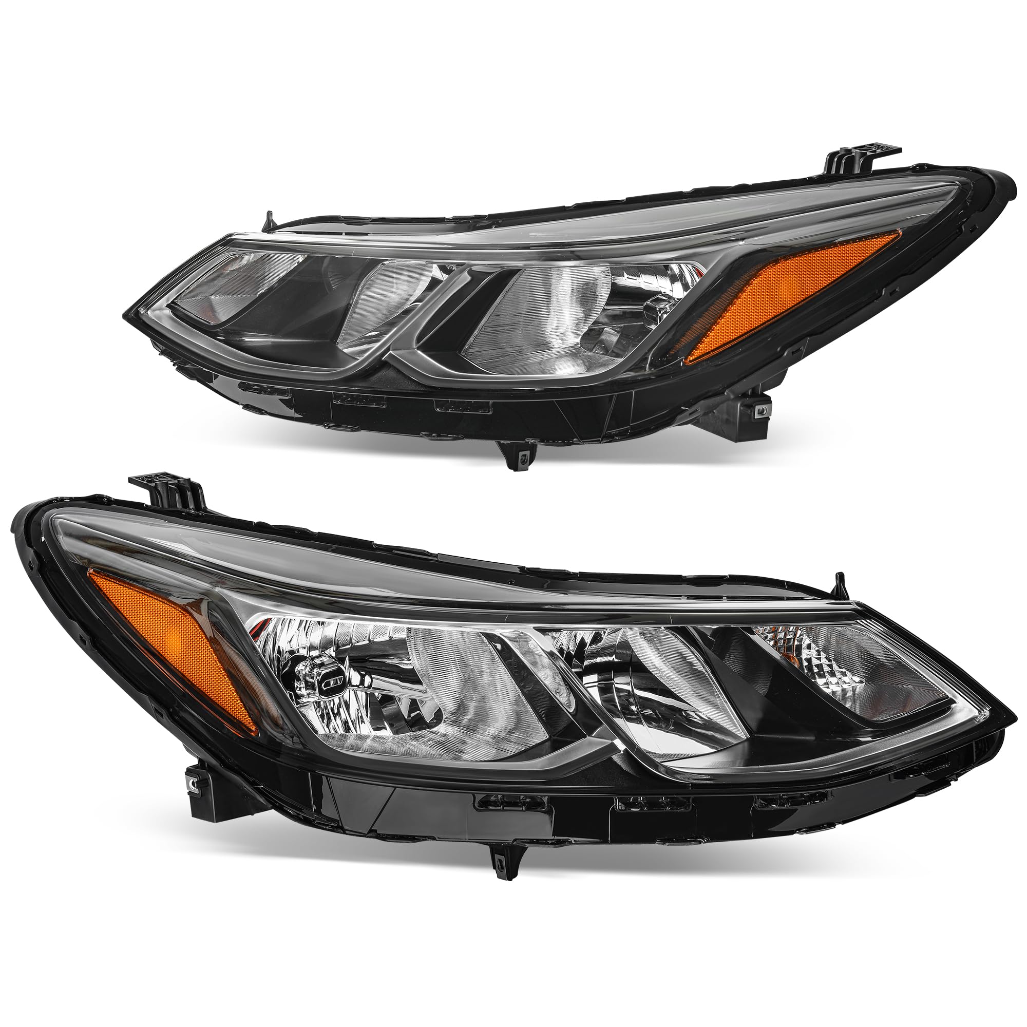 Dwvo Headlight Assembly Compatible With 16 17 18 19 2016 2017 2018 2019 Chevy Cruze 2016-2019 16-19 Replacement Headlamp Black H