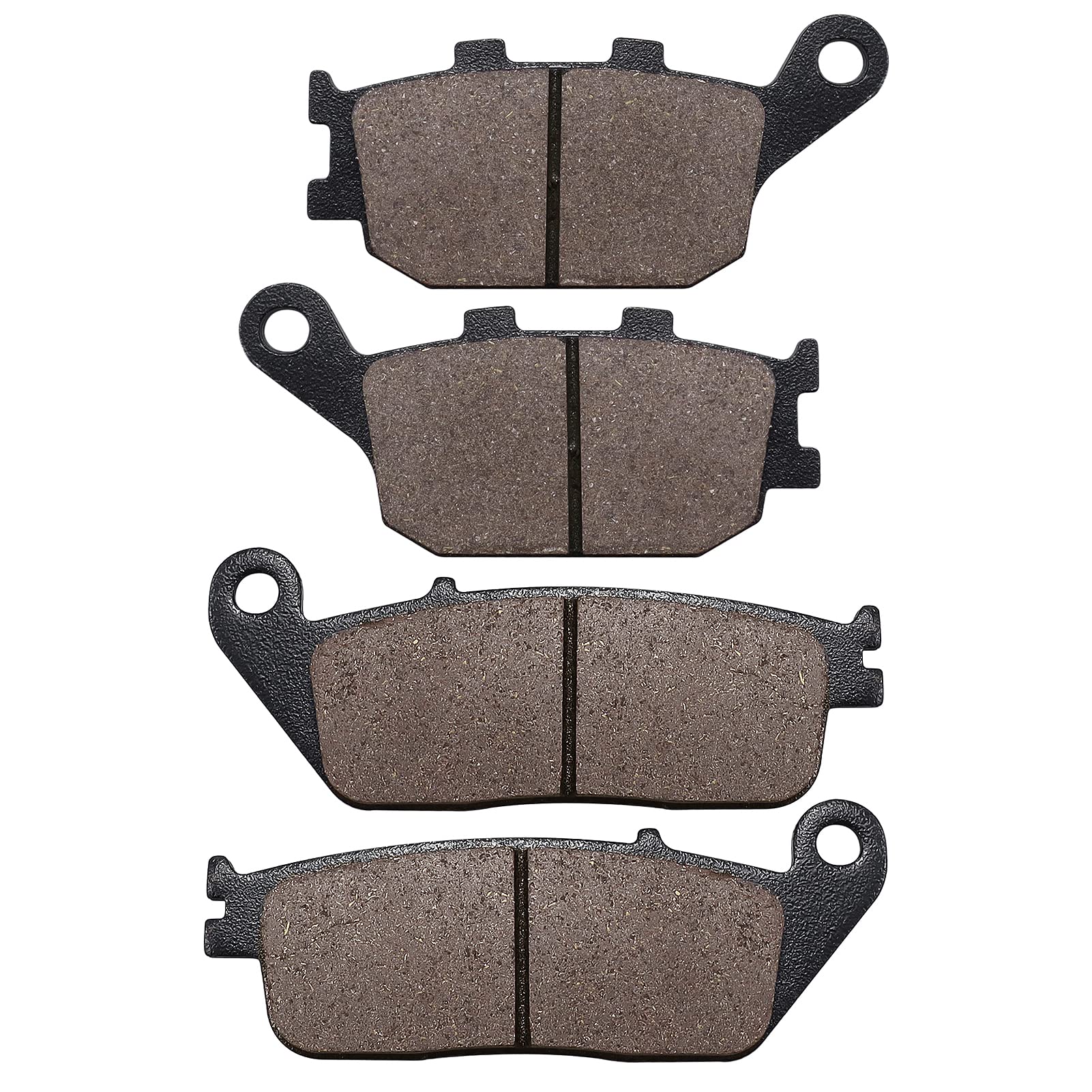 Sollon Brake Pads Front And Rear For Honda Vtx 1300S Retro /C /R /T 2003-2013, Shadow 1100 Vt1100 1995-2007, Ace 1100 Vt1100T, Aero 1100, Shadow Sabre 1100 Vt1100C2, Sabre 1300 Vt1300Cs, Interstate