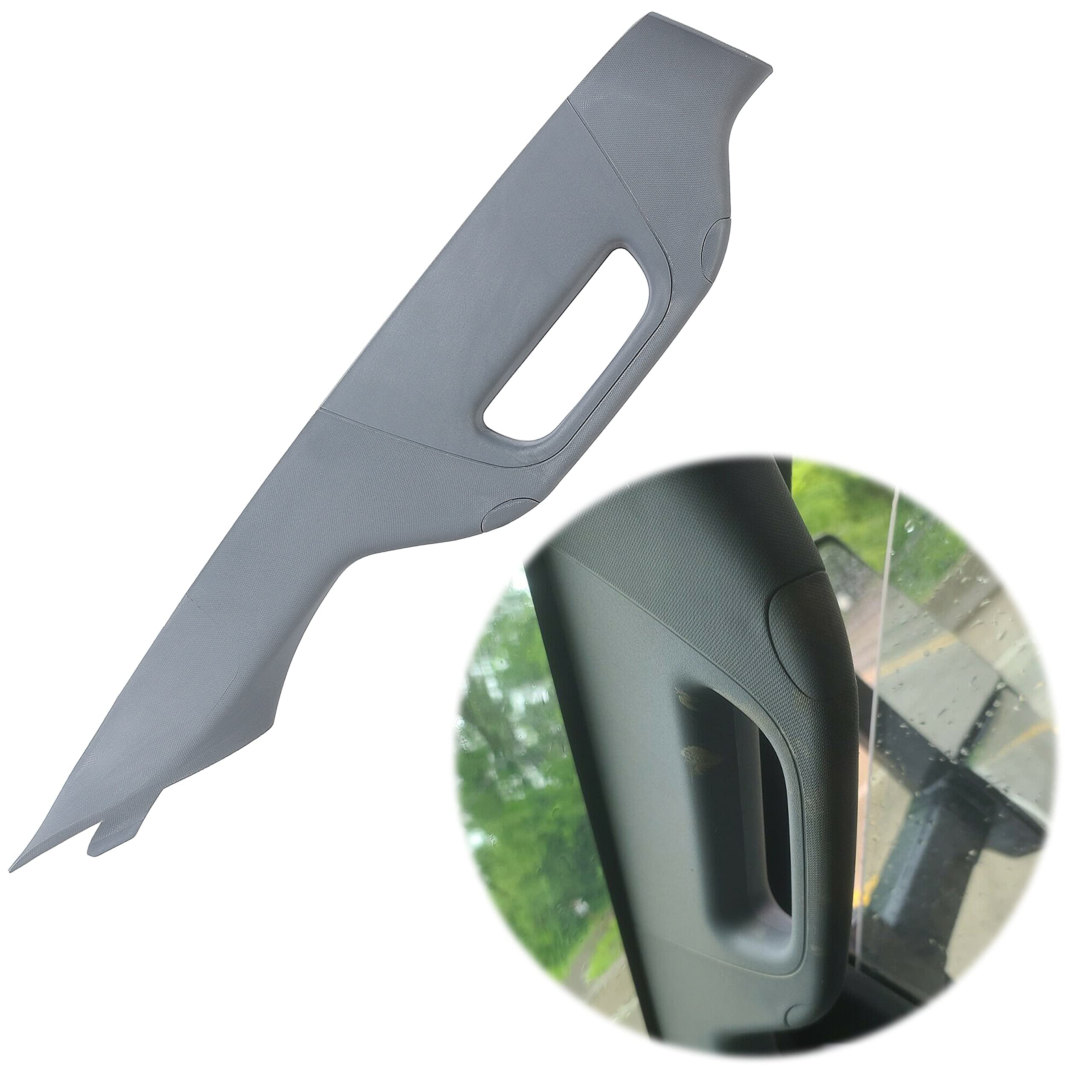 ECOTRIC A Pillar Grab Handle Interior Trim Compatible with 2011-2015 Ford F250 F350 F450 F550 Super Duty Replacement for BC3Z-25