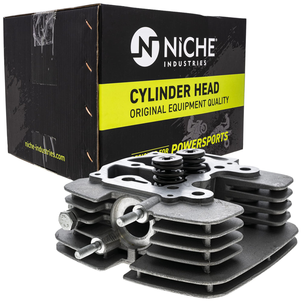 8Ten Niche Cylinder Head For Honda Rancher Trx350 12200-Hn5-670 12200-Hn5-M00 (Gray)