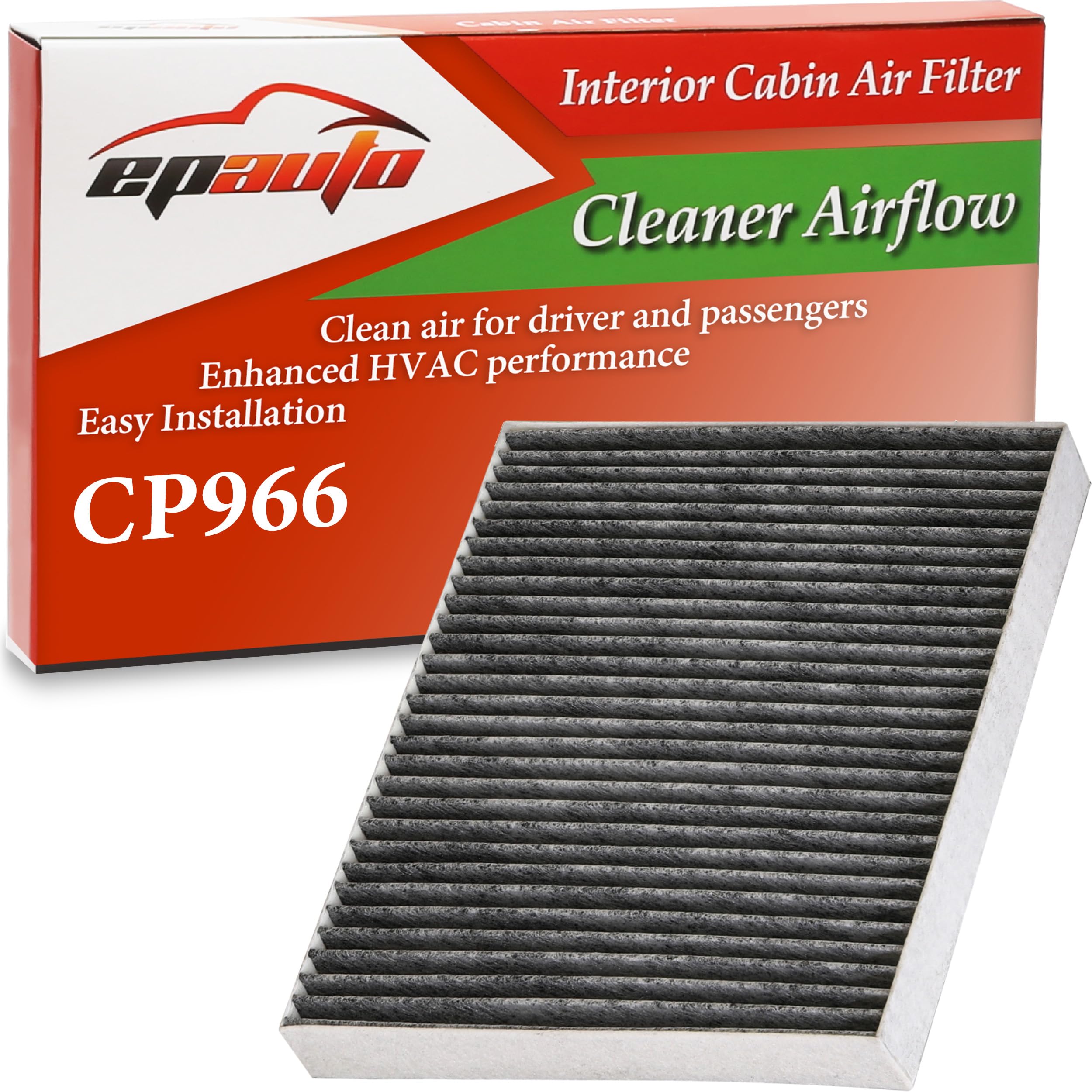 EPAuto CP966 (CF11966) Cabin Air Filter Replacement for Chevrolet Silverado, Equinox, Malibu, Cadillac XT5, CT5, GMC Sierra, Ter
