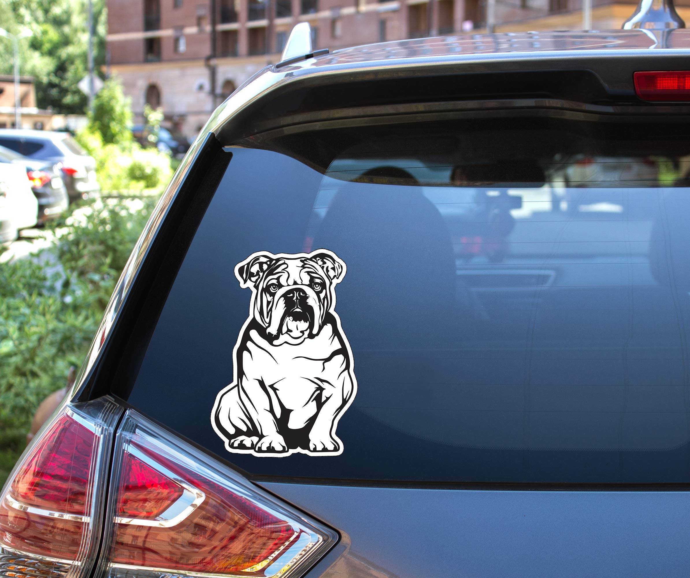 Diecut English Bulldog Decal - Dog Bumper Sticker - Perfect For Laptops Tumblers Windows Cars Trucks Walls