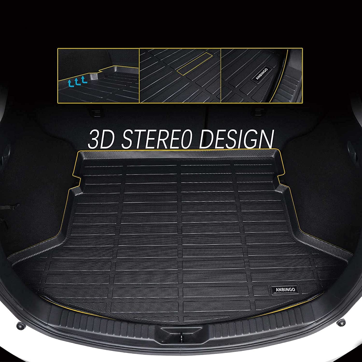 KELCSEECS Cargo Liner for 2025 2024 2023 Honda CRV Hybrid, Custom Fit Trunk Mat, Waterproof All Weather Cargo Mat CR-V Hybrid Ac