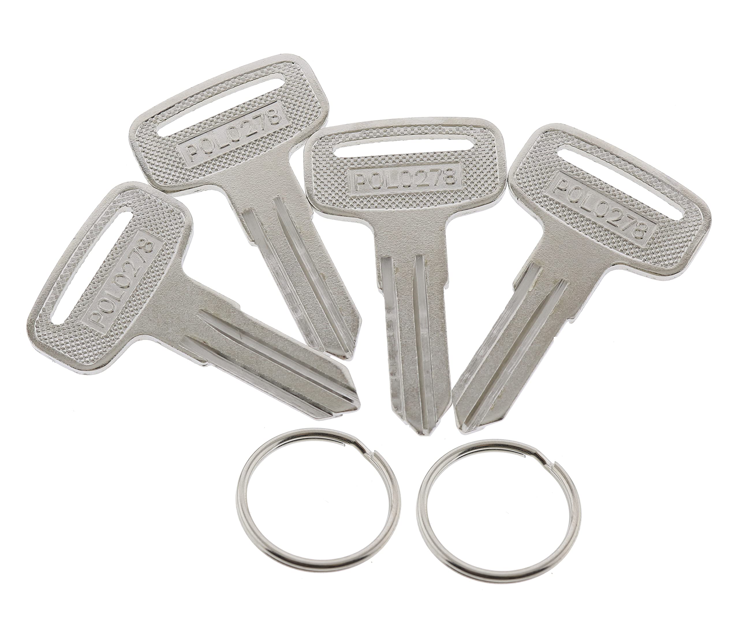 Jeenda 4Pcs Atv Blank Key 4010278 Compatible With Polaris 20/21/67/68 Series Magnum 325/330/500 Outlaw 450/500/525 Scrambler 400/500 Sportsman /400/500/600 Trail Blazer Boss Xpedition Xplorer