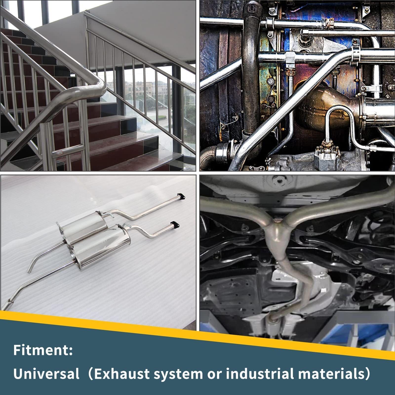 4 Inch Straight Pipe Stainless Steel T304 Tubing Piping 48 Inch Long 4'' Od Tailpipe Diy Pipe - 2Pcs